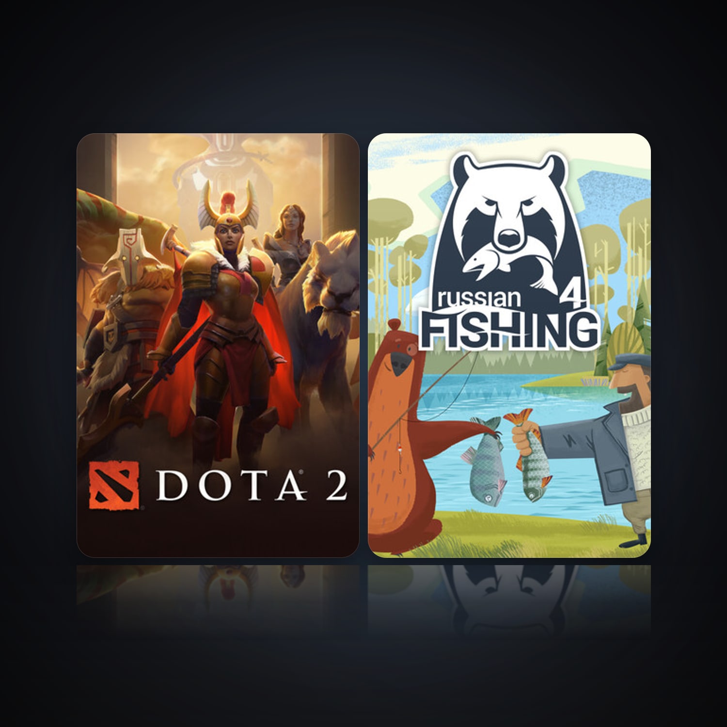 Dota 2 & Russian Fishing 4 — HabibiAccounts