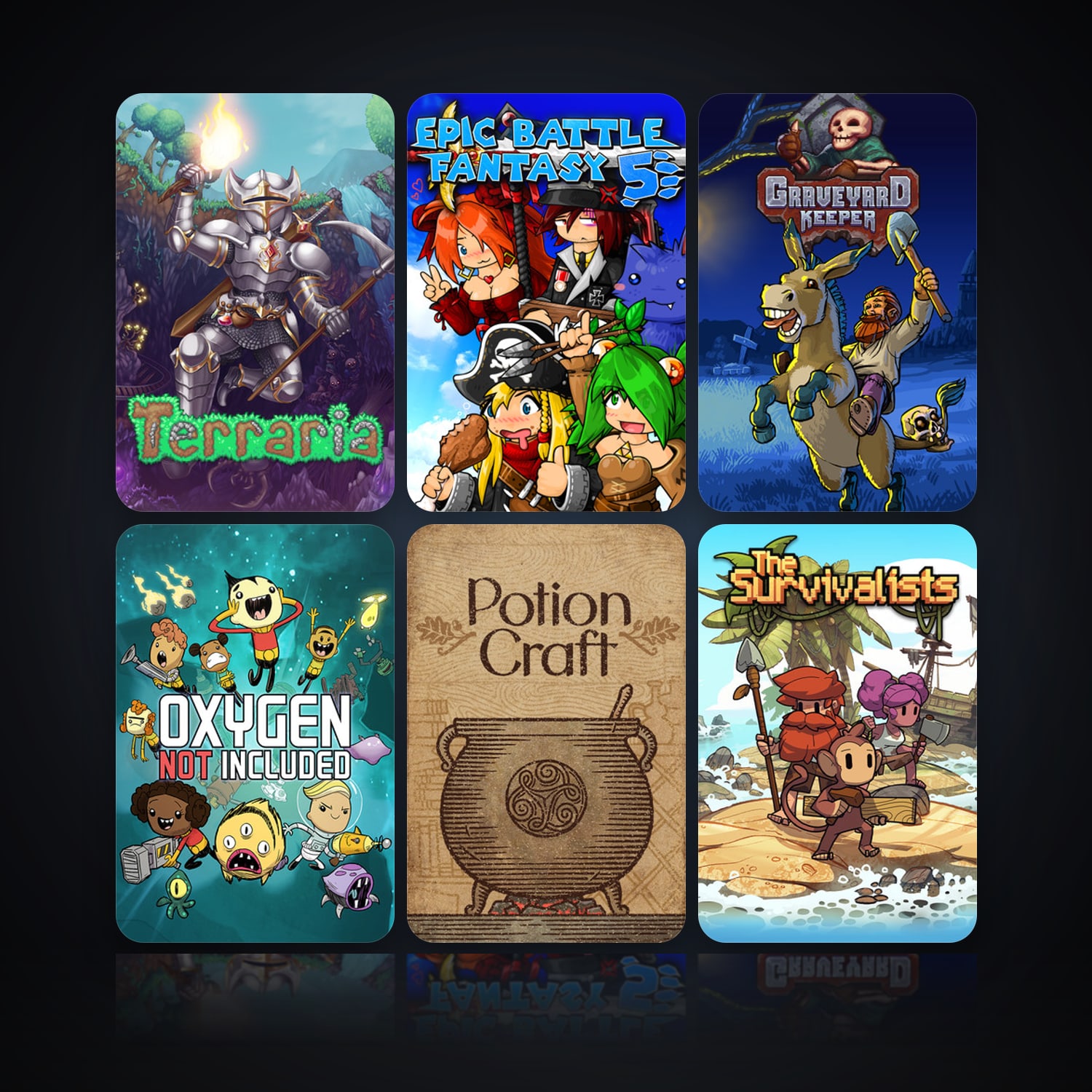 Terraria & Epic Battle Fantasy 5 | 96 Games | Clean — HabibiAccounts