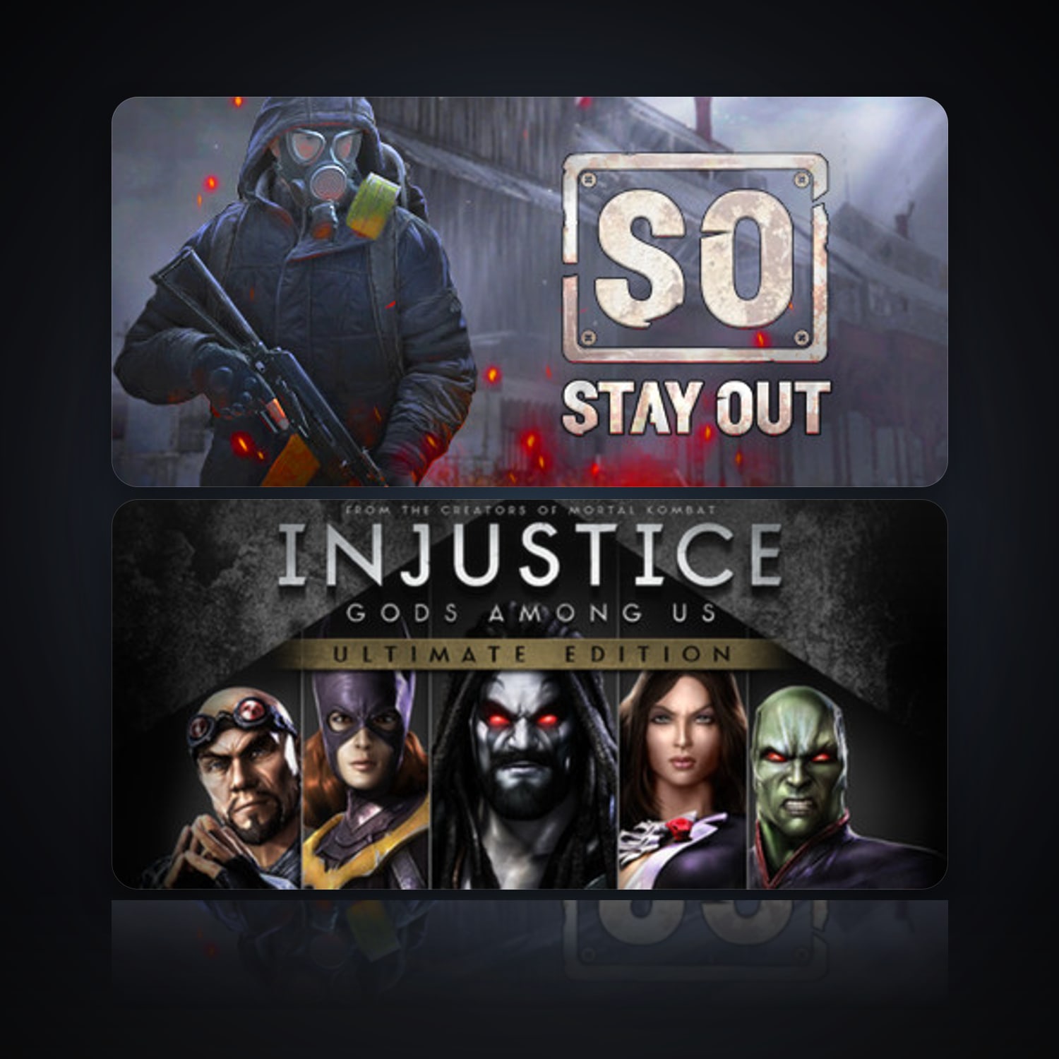 Stay Out & Injustice: Gods Among Us Ultimate Edition | Clean — HabibiAccounts