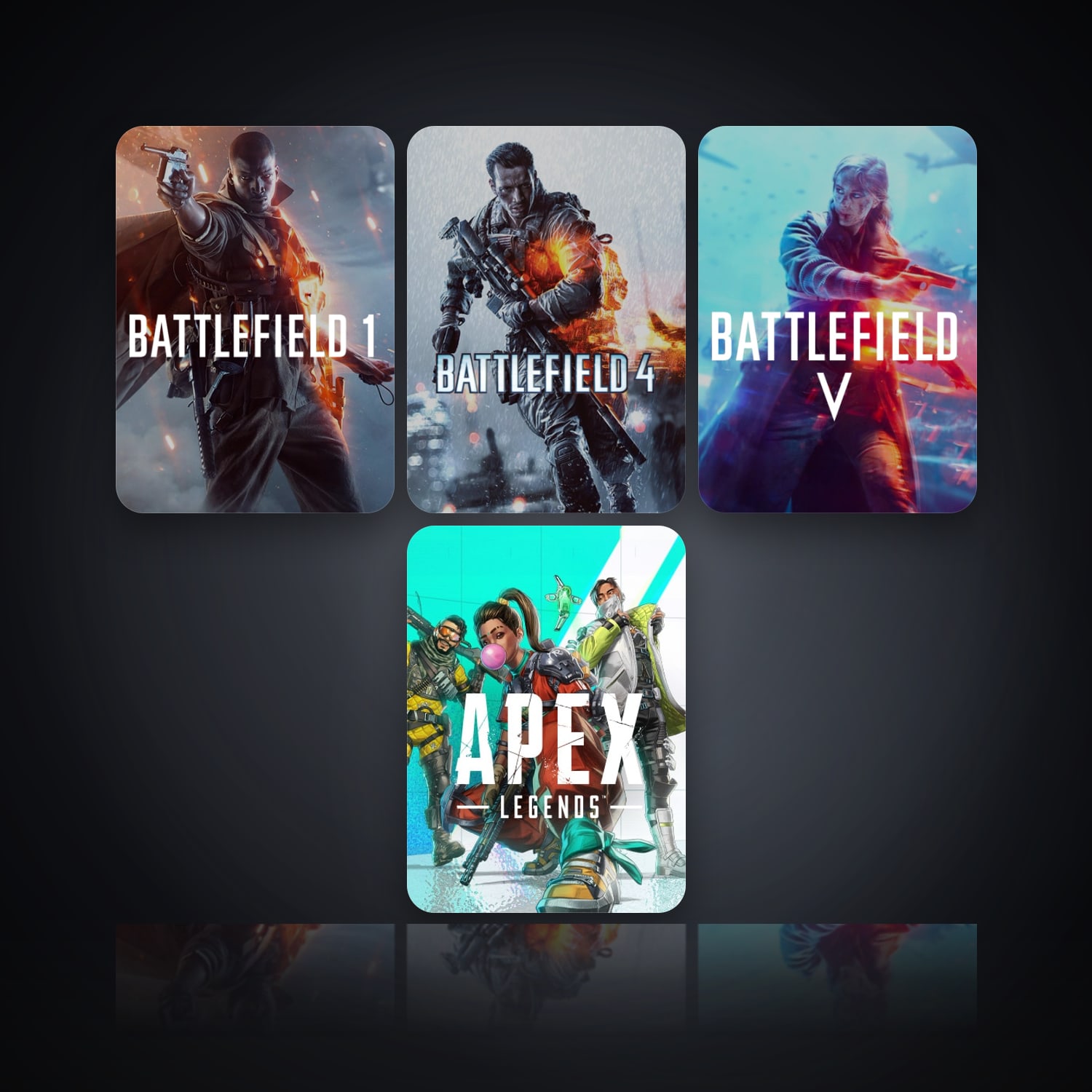 هالحساب إي إيه فيه Battlefield 1 وBattlefield 4، GB، 4 ألعاب — HabibiAccounts