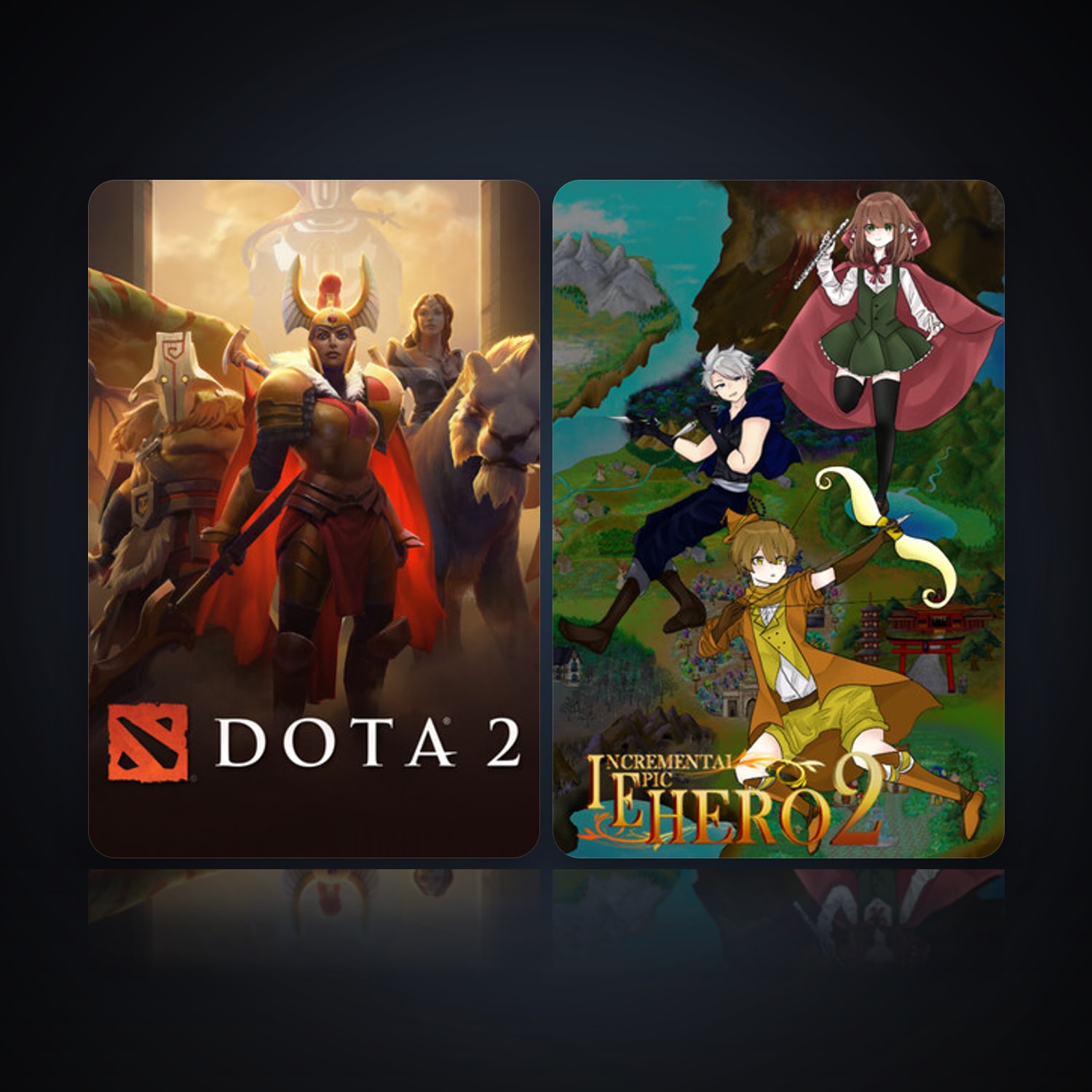 Dota 2 & Incremental Epic Hero 2 | 17 Games | Clean — HabibiAccounts