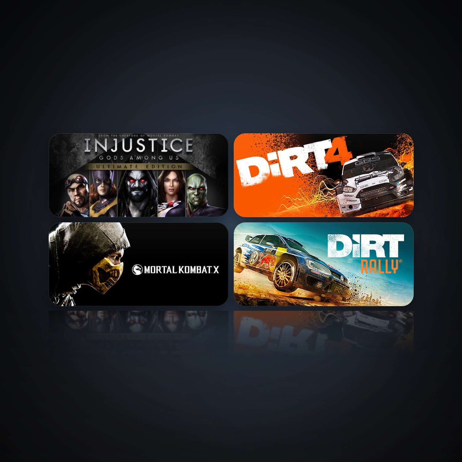 Injustice: Gods Among Us Ultimate Edition & DiRT 4 | Clean — HabibiAccounts