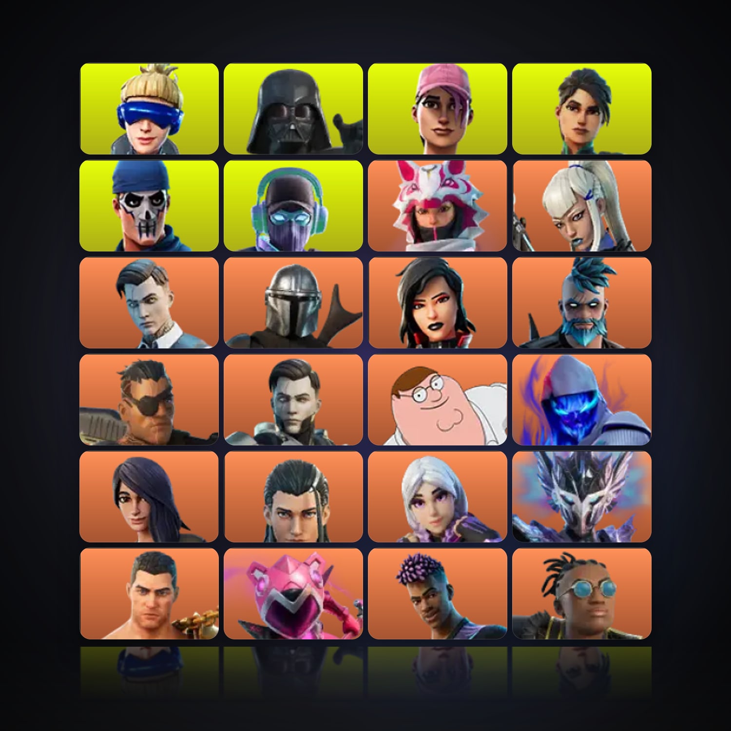 Fortnite | 555 Skins | 200 V-Bucks | Level 6036 | 642 Wins — HabibiAccounts