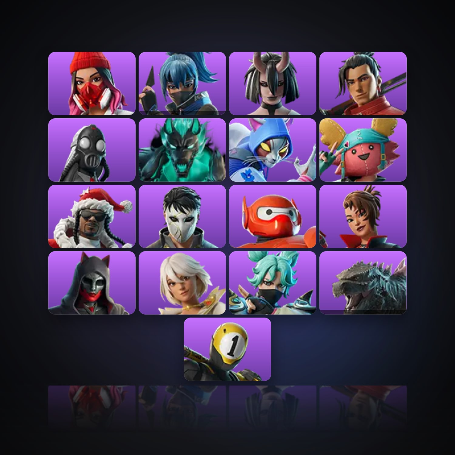 Fortnite | 17 Skins | 1.1K V-Bucks | Level 355 | 14 Wins — HabibiAccounts