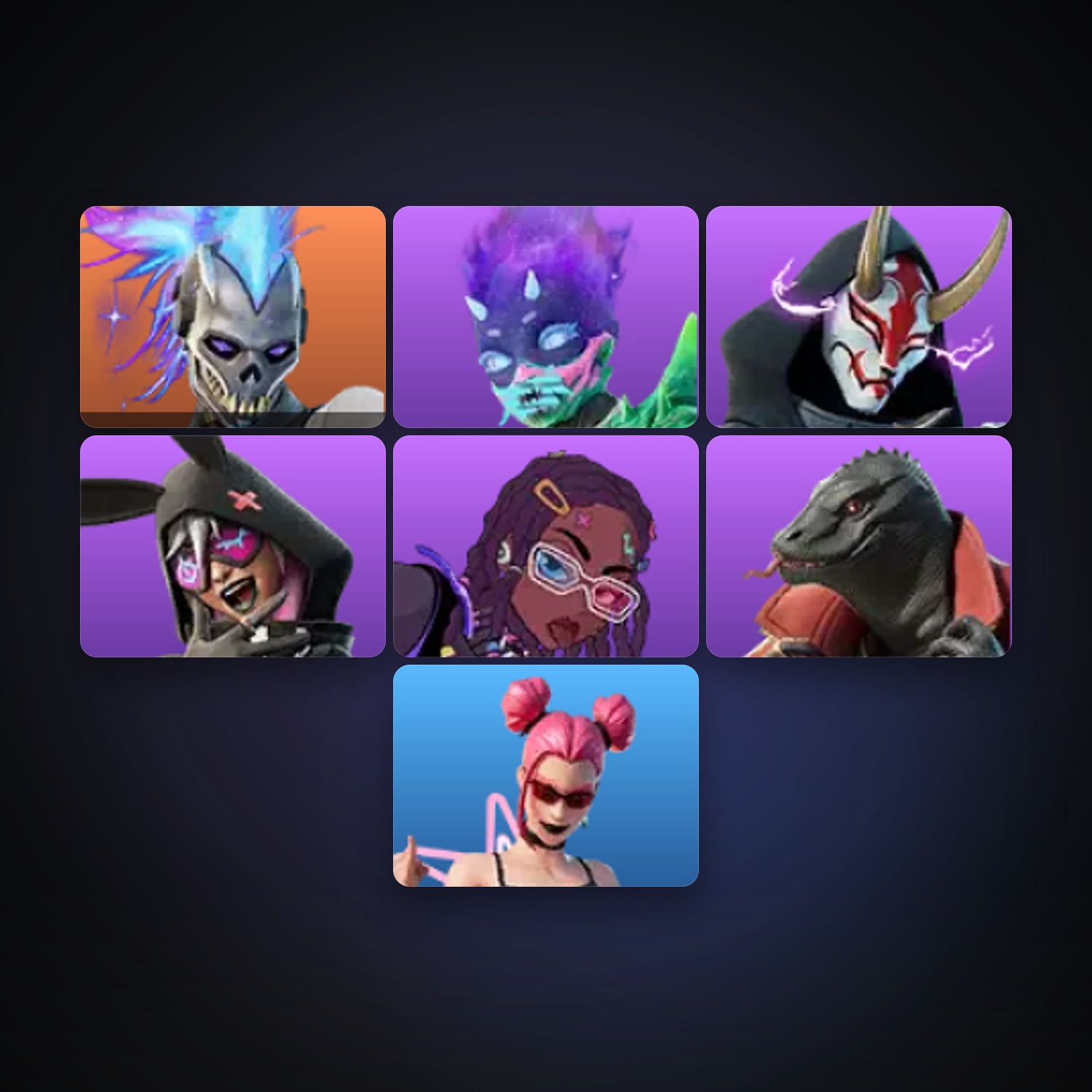 Fortnite | 7 Skins | 150 V-Bucks | Level 89 | 4 Wins — HabibiAccounts