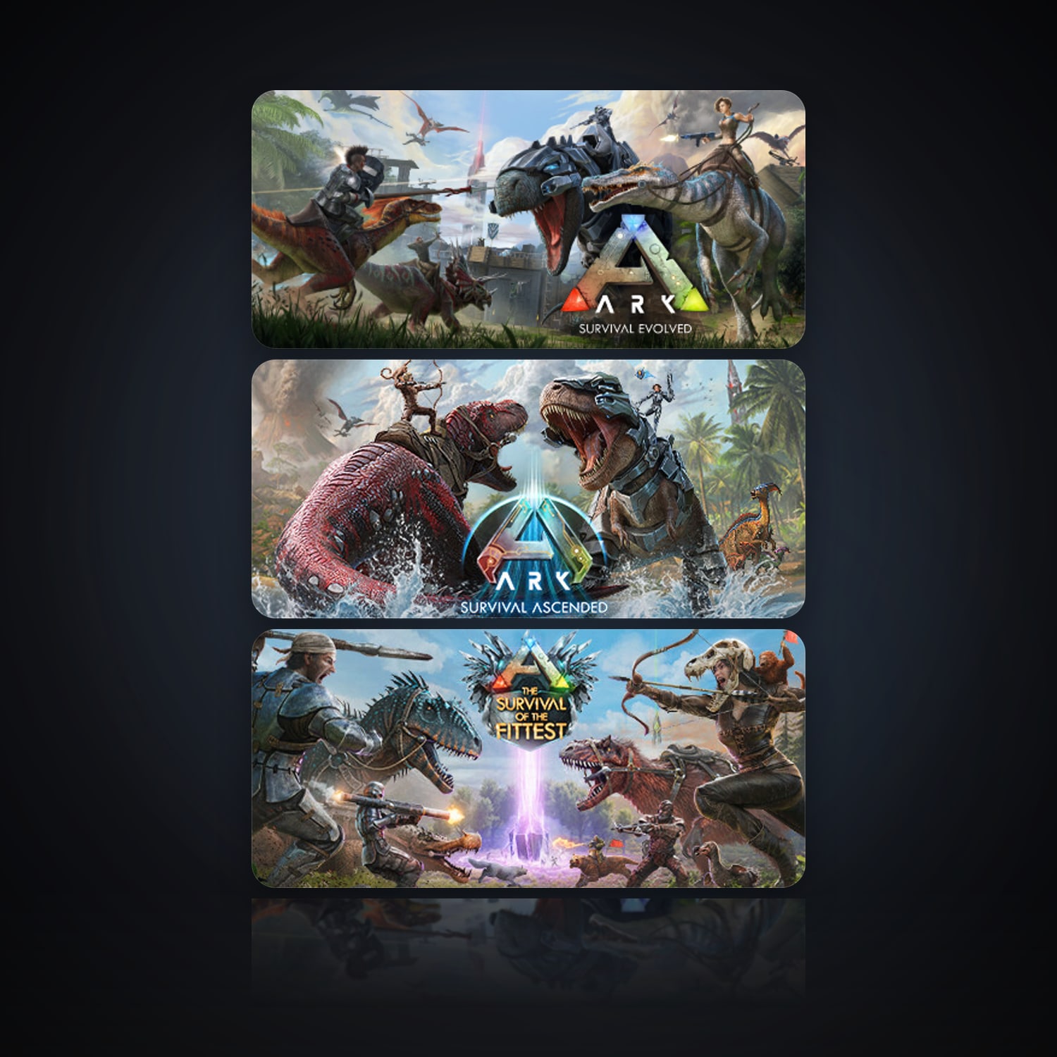 ARK: Survival Evolved + ARK: The Survival Of The Fittest, 6 games, clean — HabibiAccounts