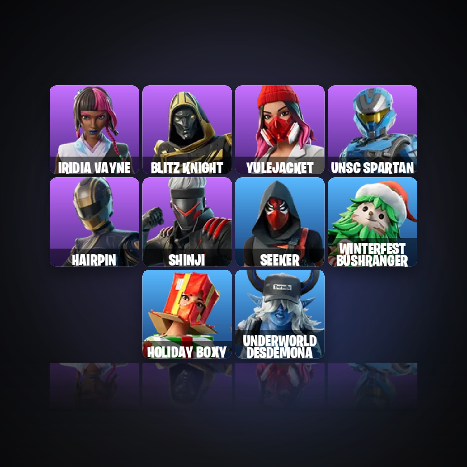 Fortnite | 11 Skins | 400 V-Bucks | Level 1282 | 144 Wins — HabibiAccounts