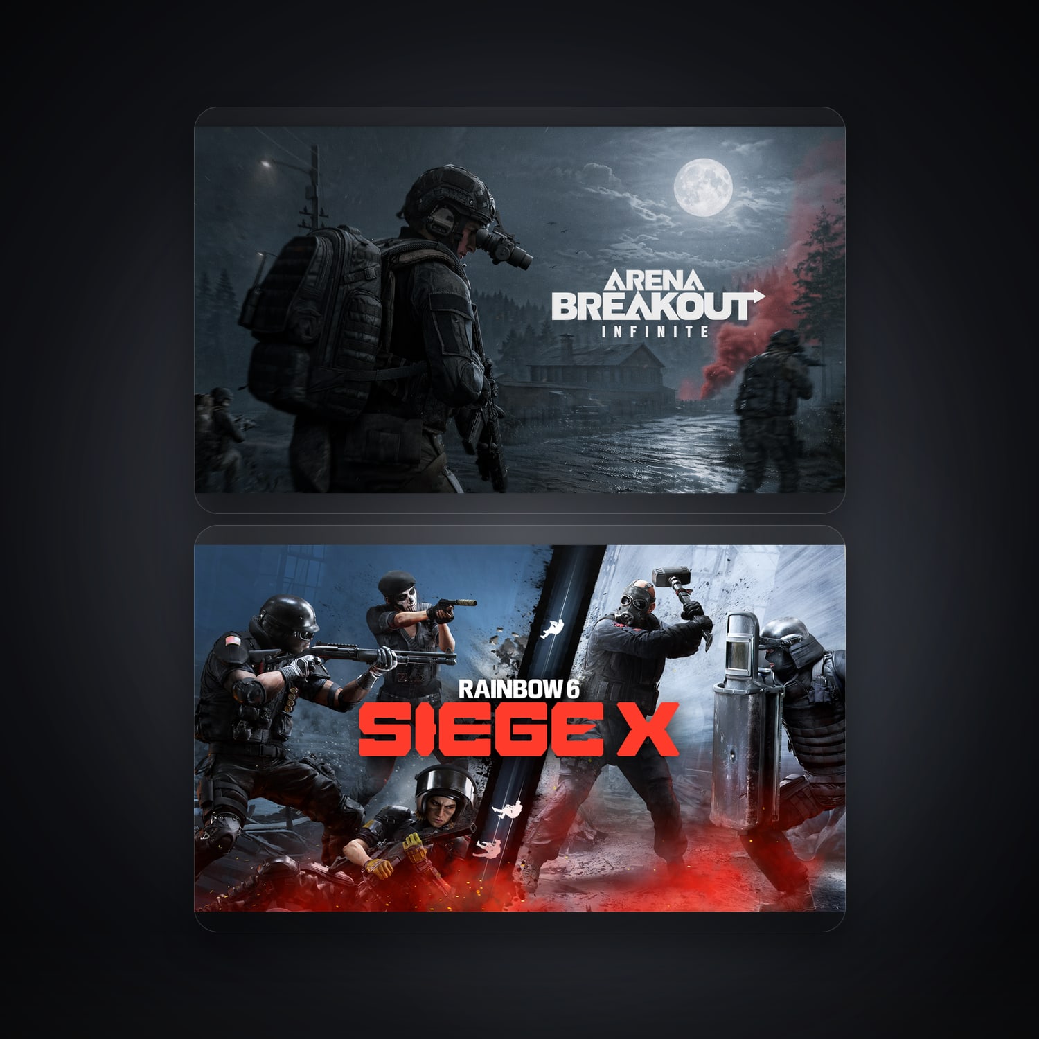Arena Breakout: Infinite & Tom Clancy’s Rainbow Six Siege | 2 Games — HabibiAccounts