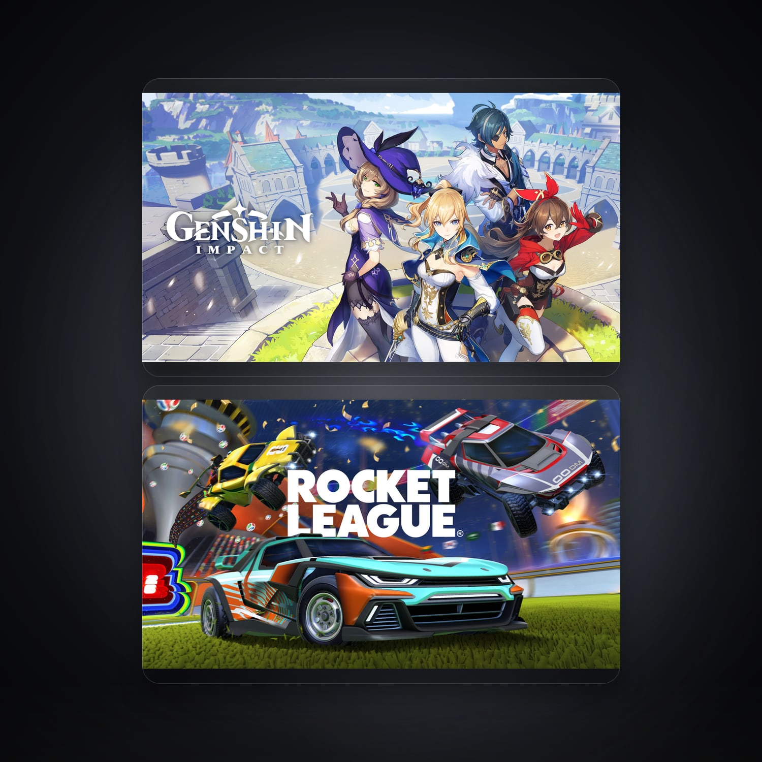 Genshin Impact & Rocket League | 2 Games — HabibiAccounts