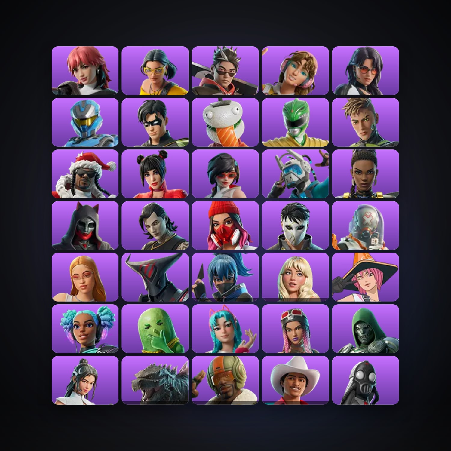 Fortnite | 117 Skins | 50 V-Bucks | Level 1594 | 48 Wins — HabibiAccounts