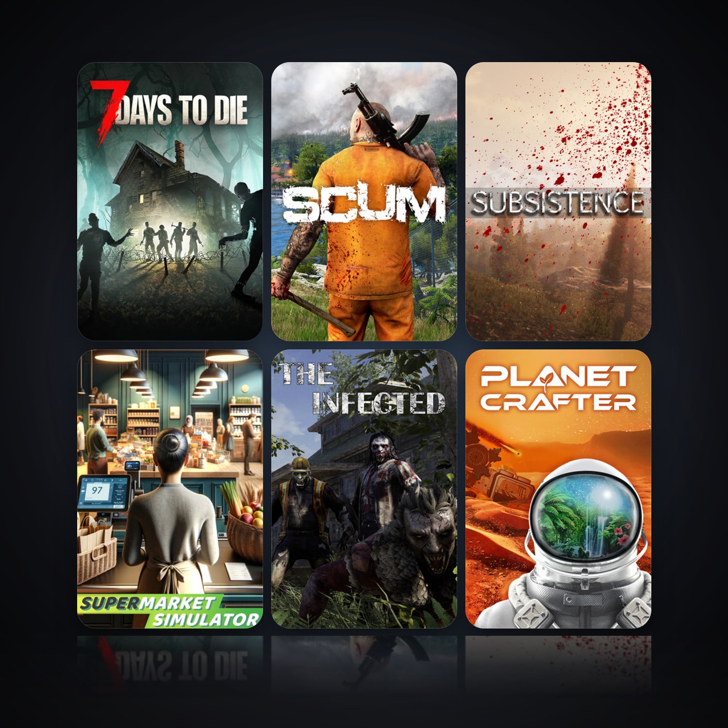 7 Days to Die & SCUM | 12 Games | Clean — HabibiAccounts