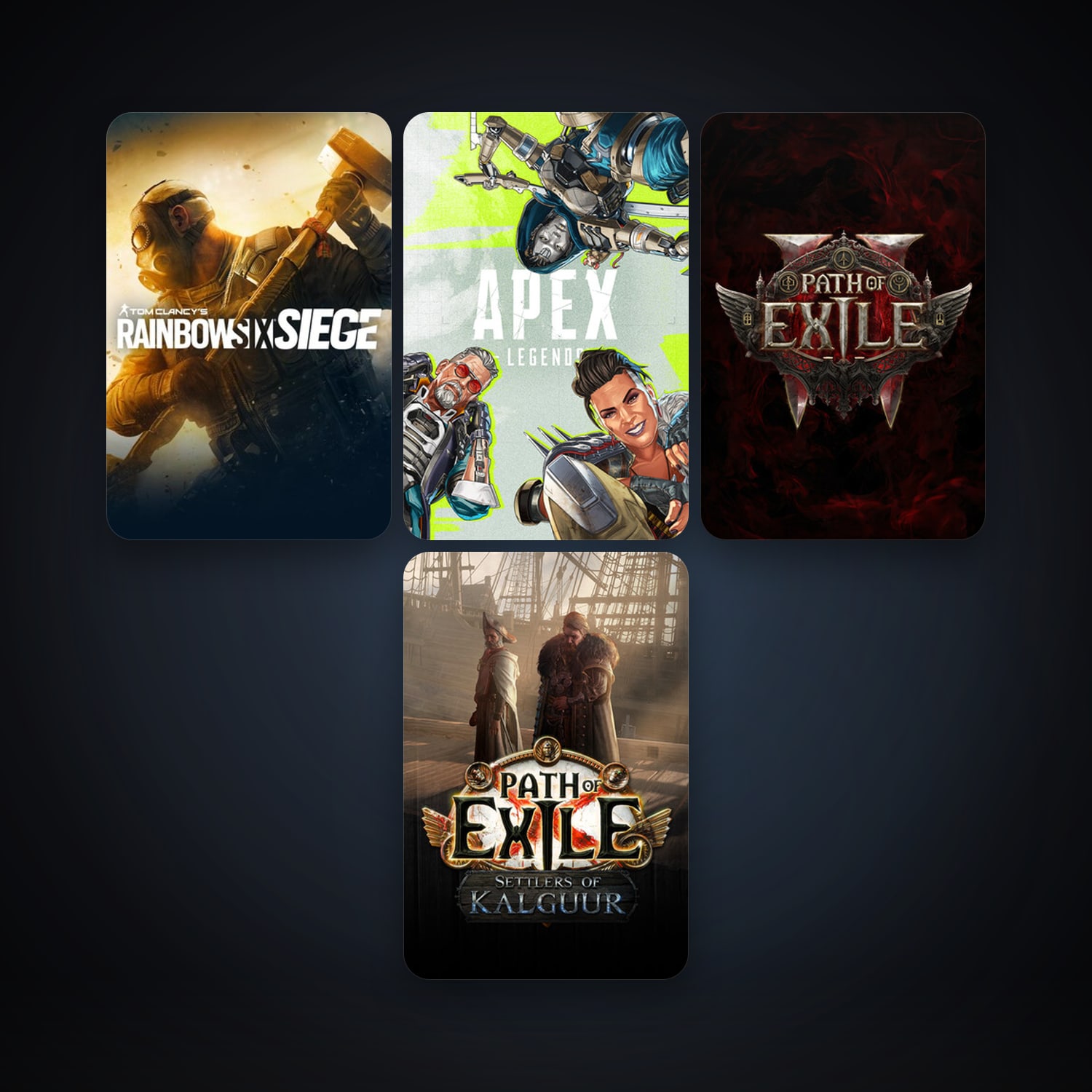 Path of Exile + The Binding of Isaac: Rebirth, 6 games, clean — HabibiAccounts