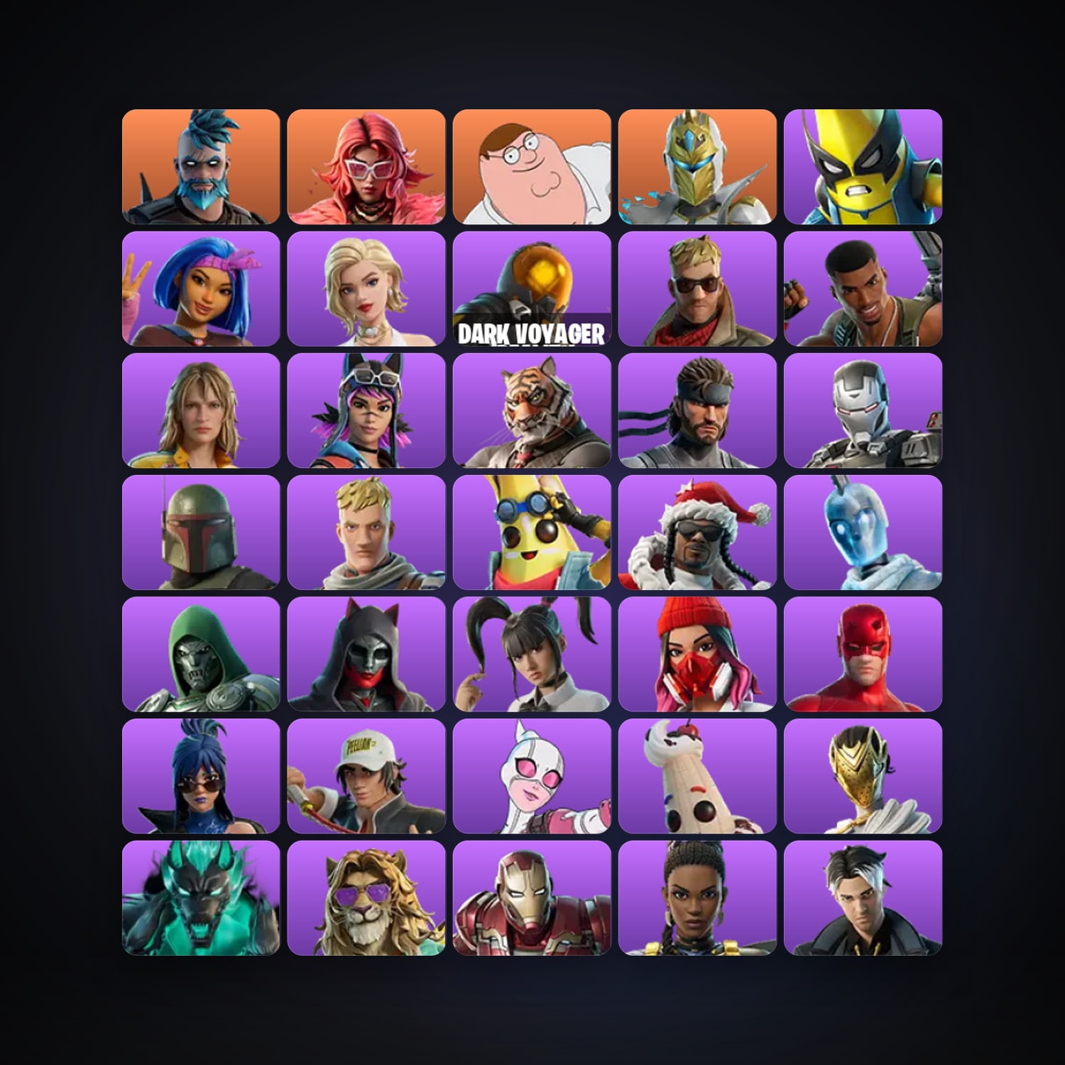 Fortnite | 47 Skins | 400 V-Bucks | Level 770 | 71 Wins — HabibiAccounts