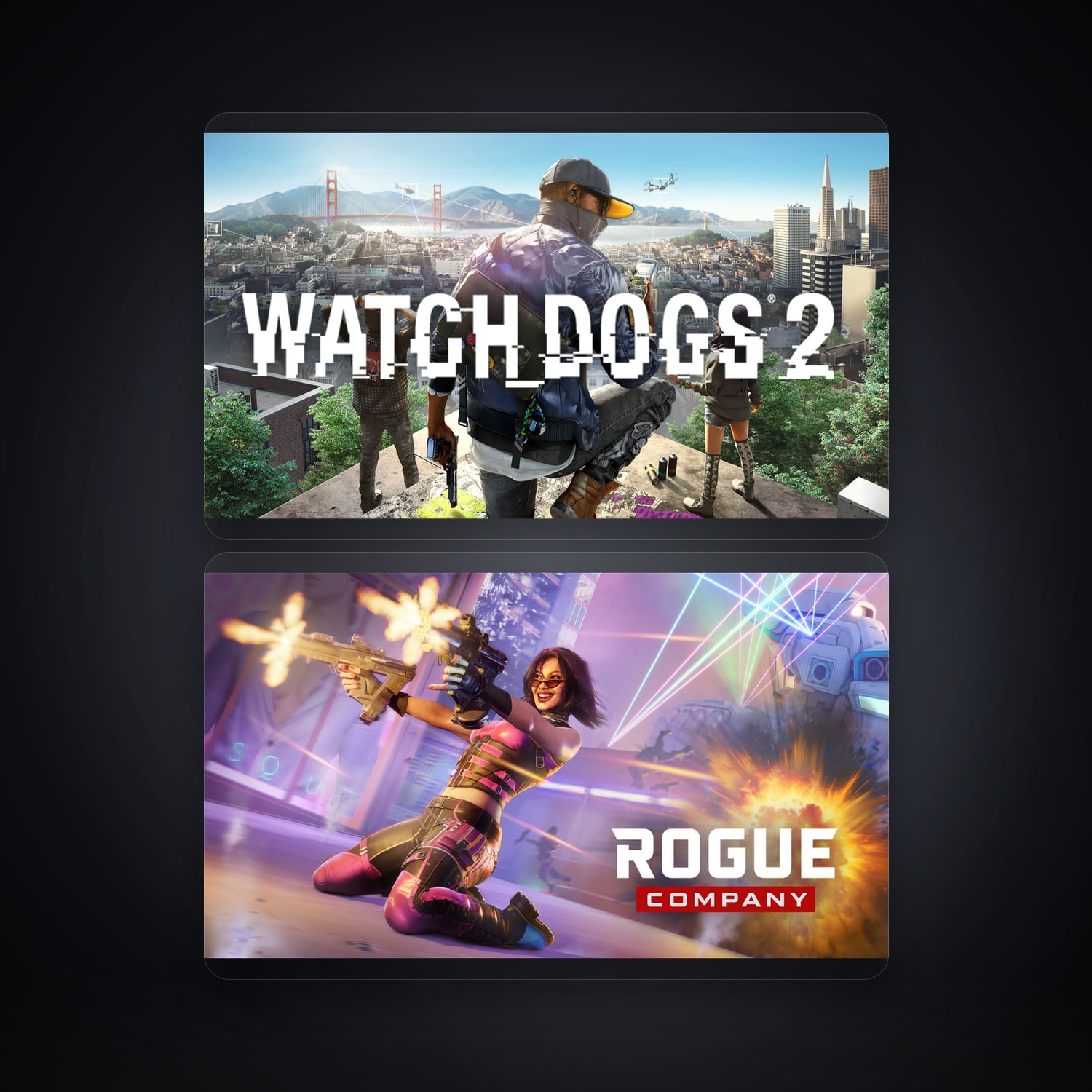 Watch Dogs 2 & Rogue Company | 2 Games — HabibiAccounts