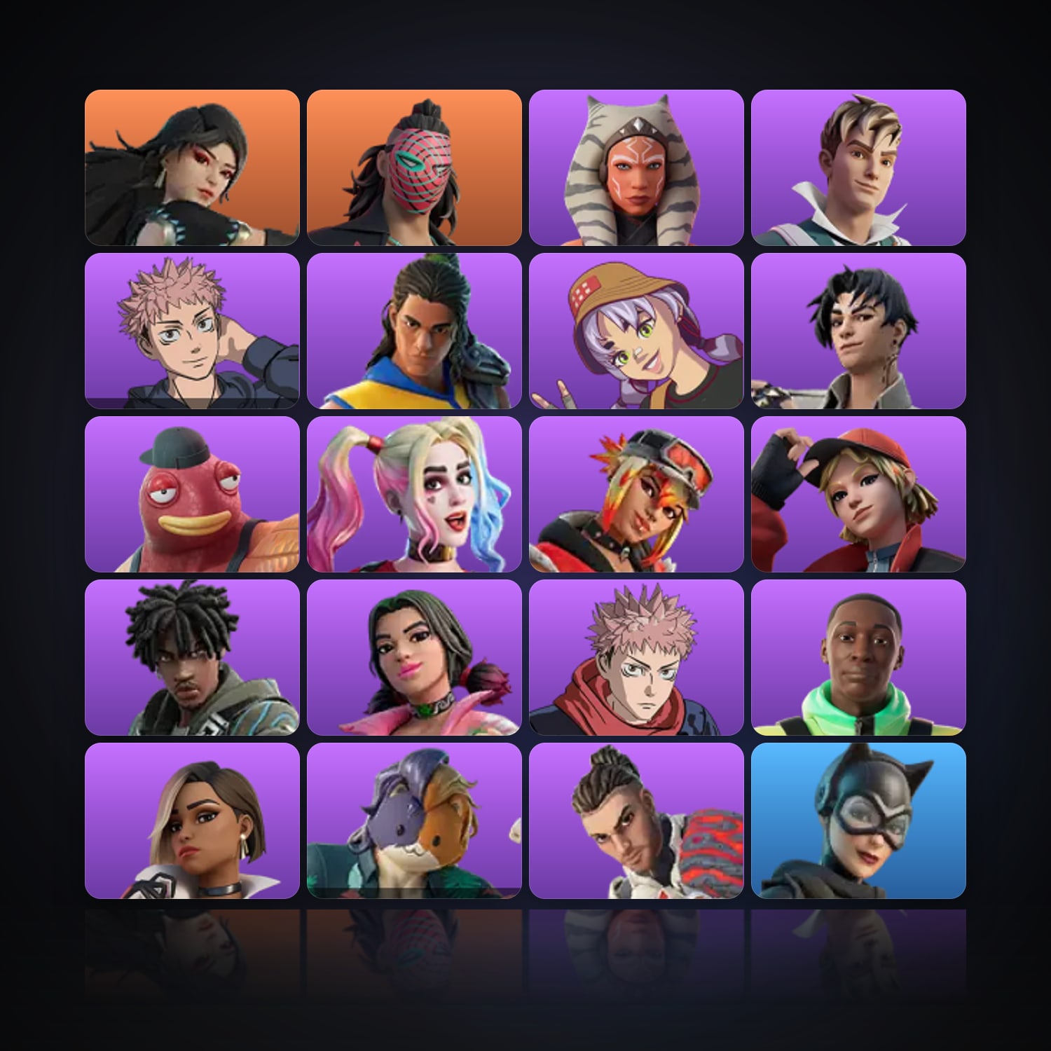 Fortnite | 25 Skins | 400 V-Bucks | Level 265 | 5 Wins — HabibiAccounts
