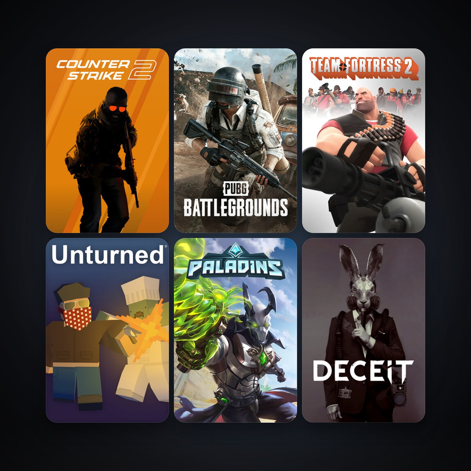 Team Fortress 2 + CS2 Prime, 25 games, clean — HabibiAccounts