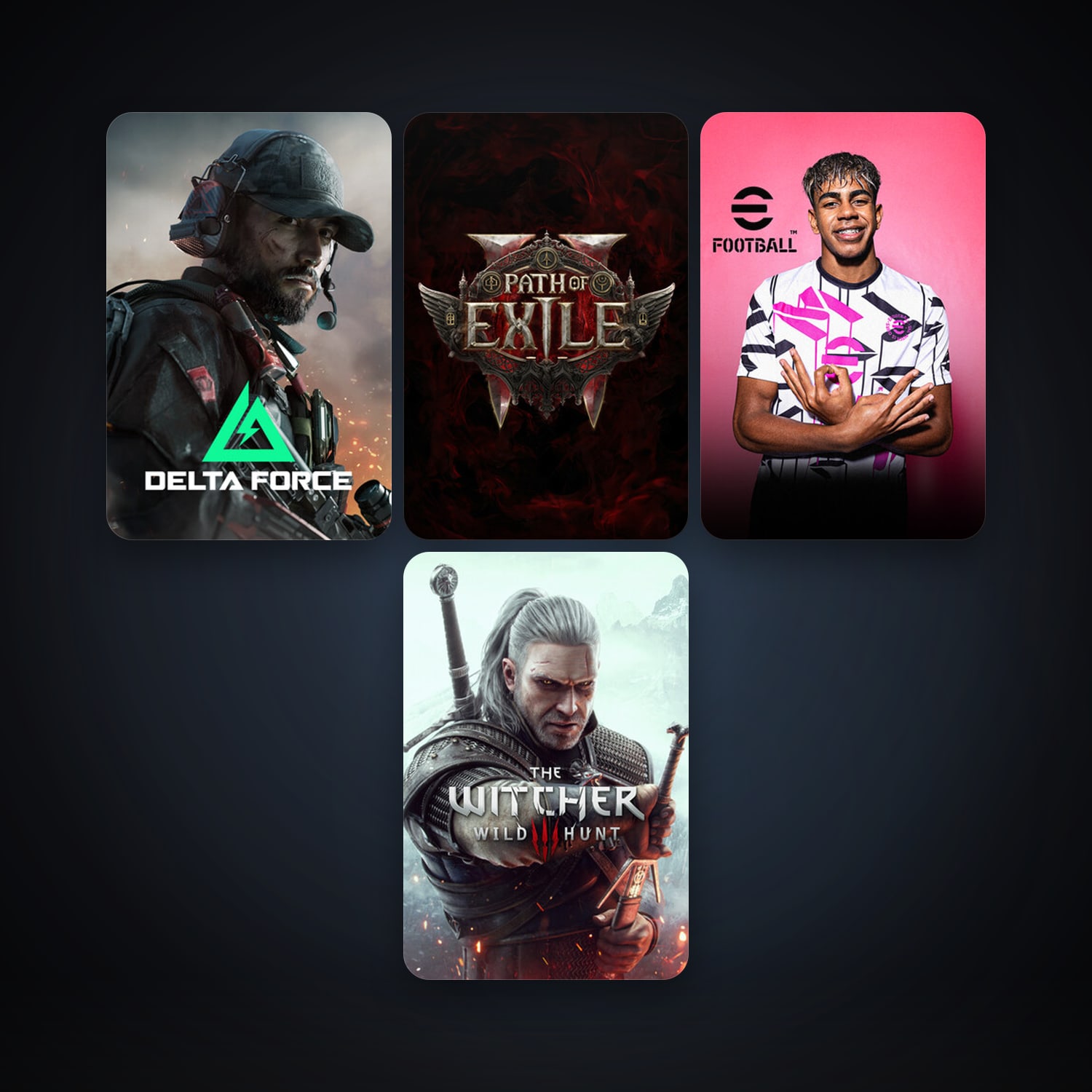 The Witcher 3: Wild Hunt + eFootball 2024, 4 games, clean — HabibiAccounts