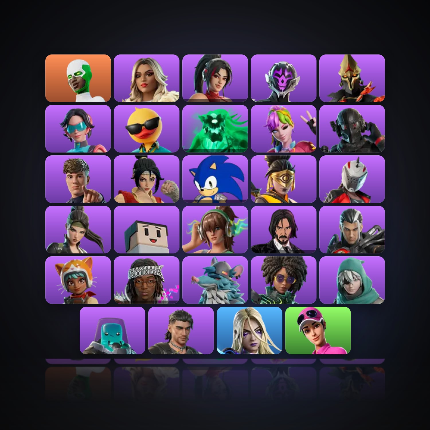 Fortnite | 29 Skins | 100 V-Bucks | Level 324 | 71 Wins — HabibiAccounts