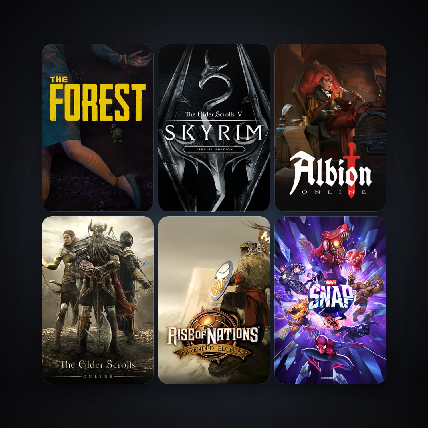 The Forest & The Elder Scrolls V: Skyrim Special Edition | 11 Games | Clean — HabibiAccounts