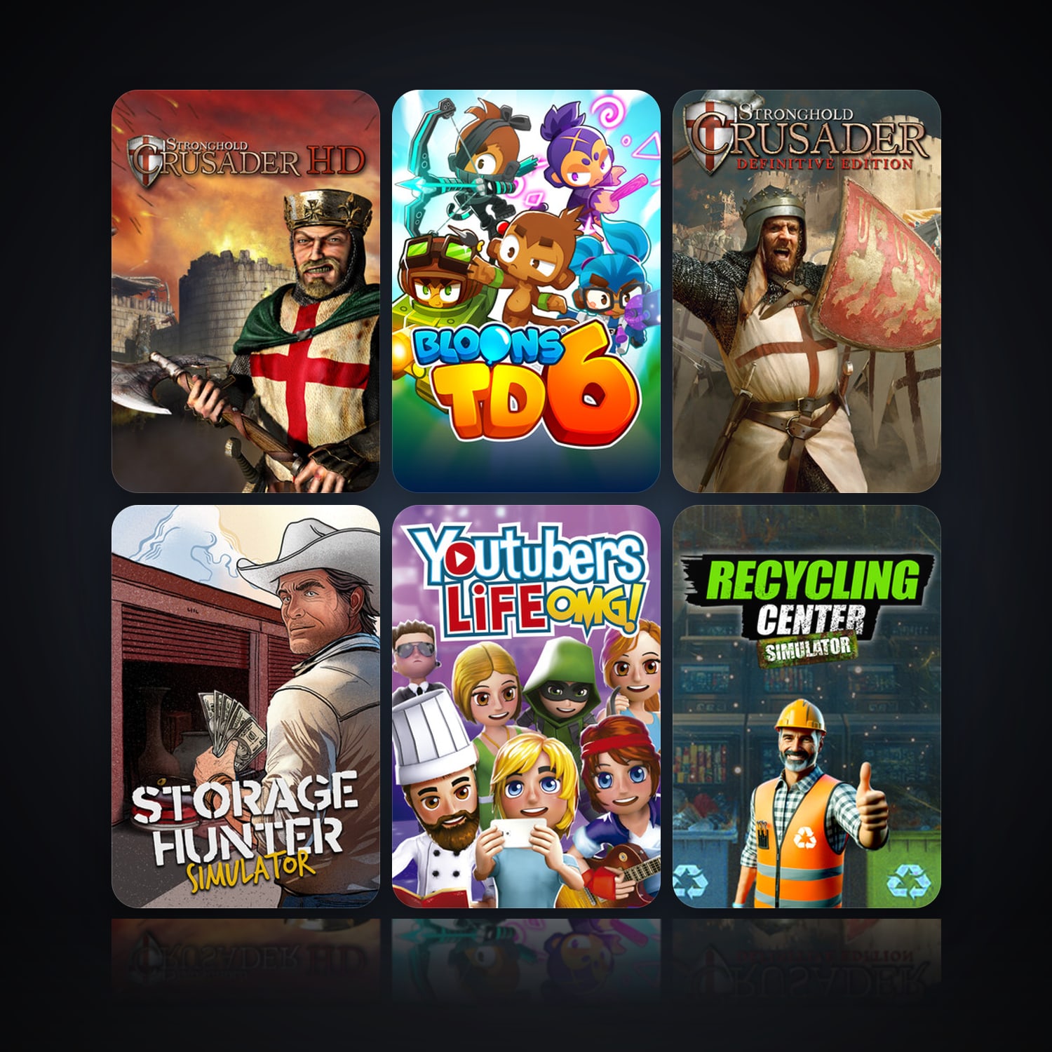 Stronghold Crusader HD & Bloons TD 6 | 18 Games | Clean — HabibiAccounts