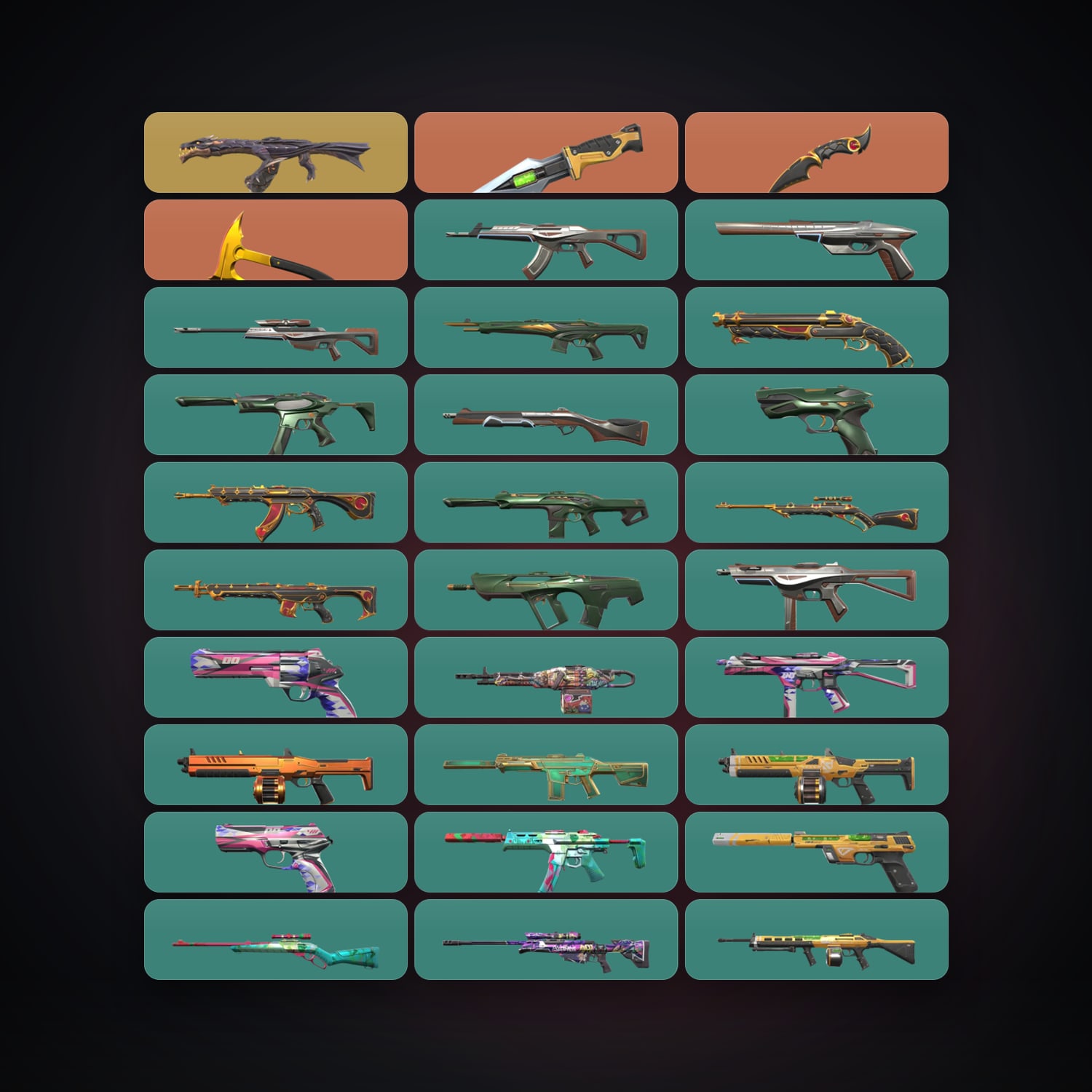 NA Gold 3 locker — 3 knives, 41 skins, lvl 59 — HabibiAccounts
