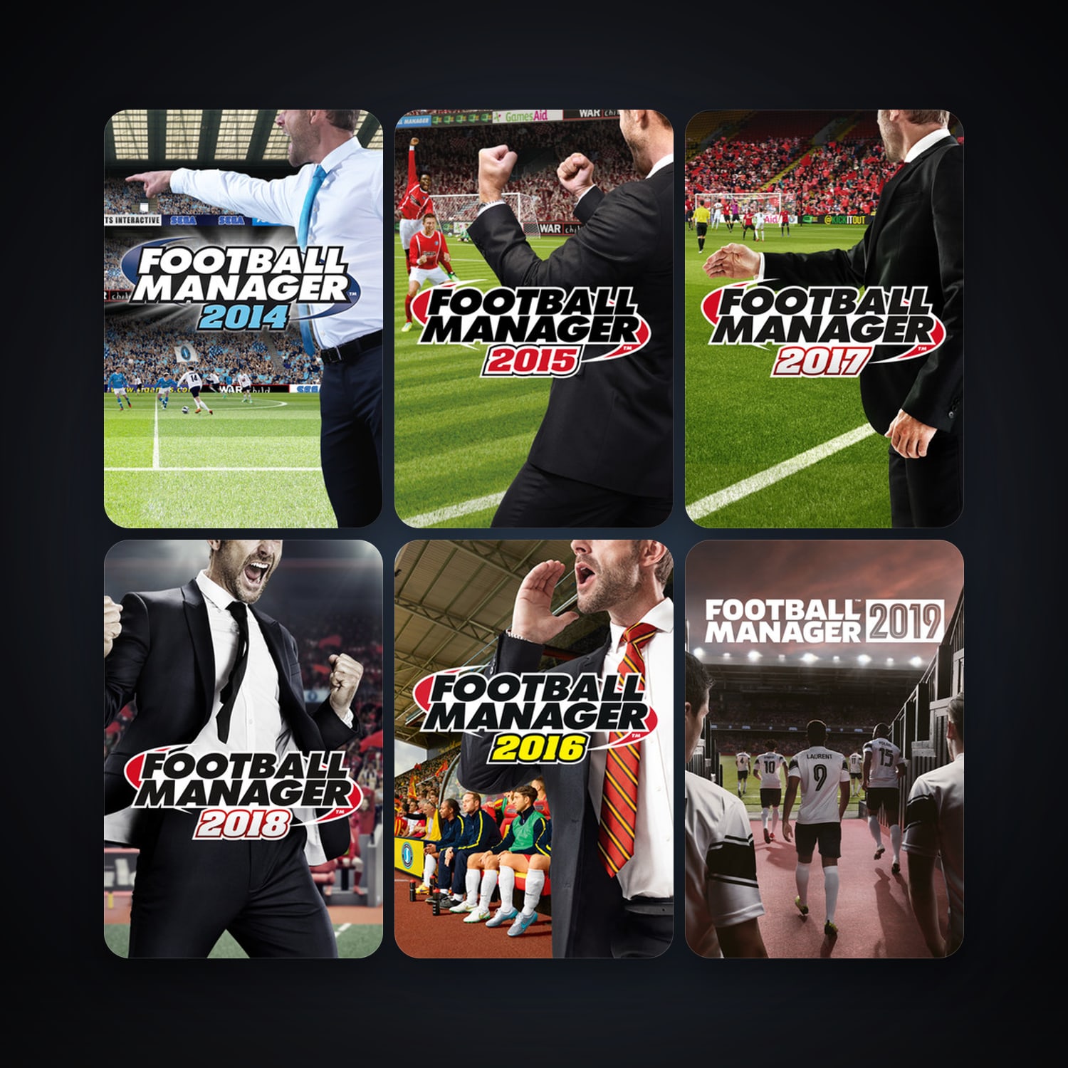 Football Manager 2010 + Football Manager 2014, 21 games, Steam 10, clean — HabibiAccounts