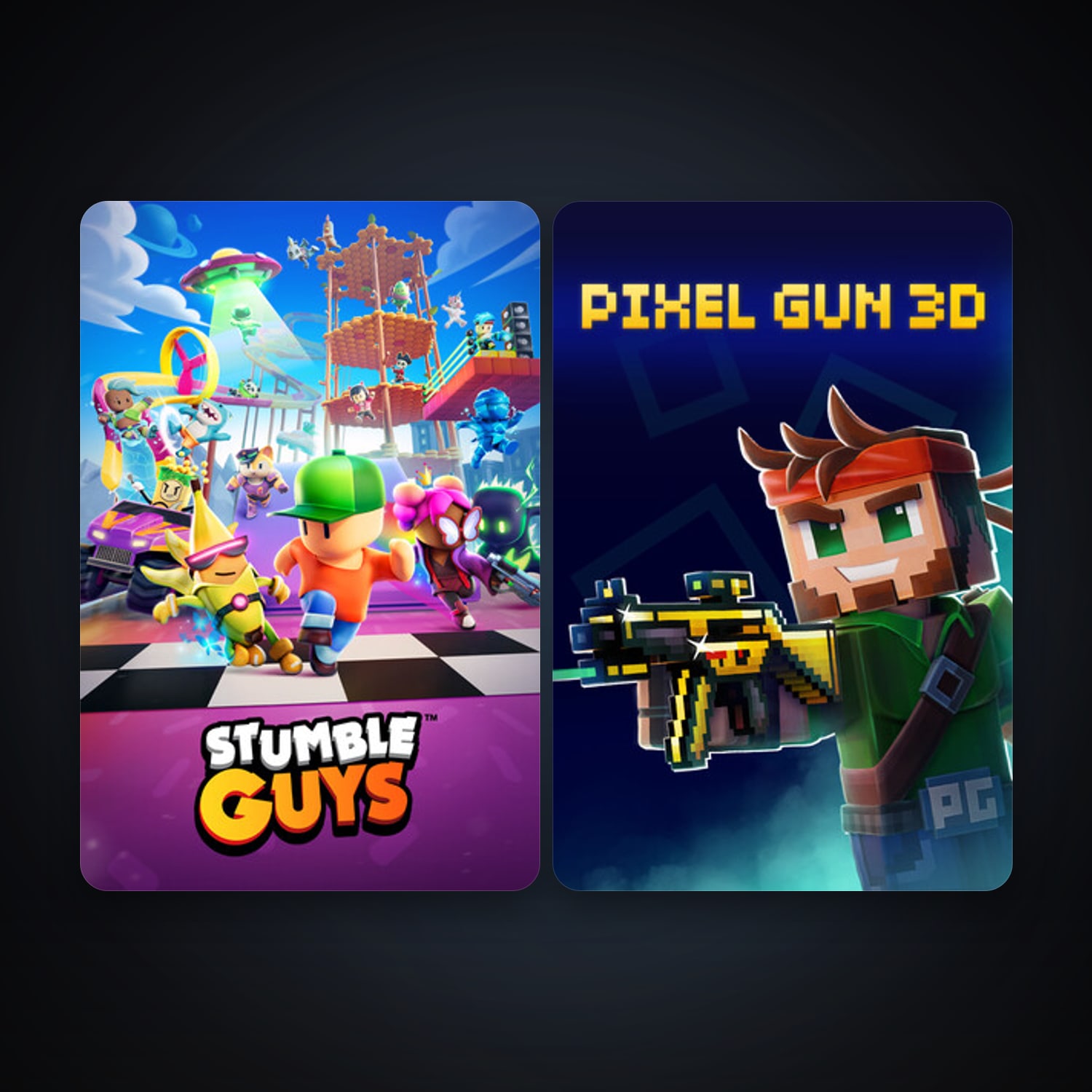 Stumble Guys + Pixel Gun 3D: PC Edition, 4 games, clean — HabibiAccounts
