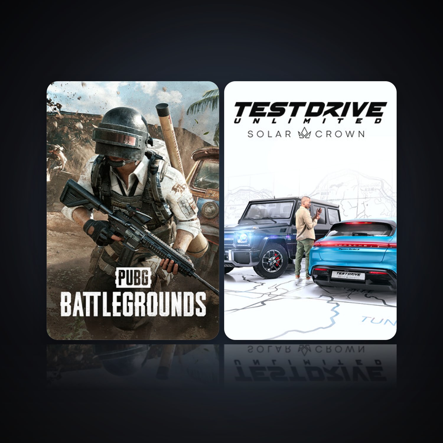 PUBG: BATTLEGROUNDS & Test Drive Unlimited Solar Crown — HabibiAccounts