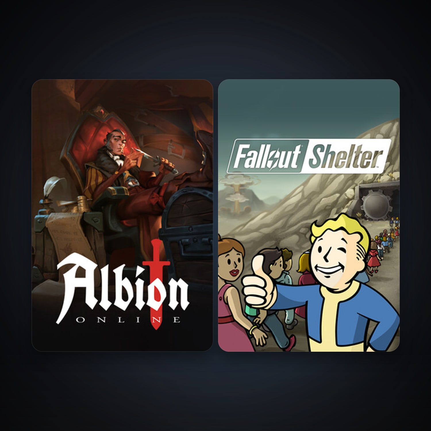 Fallout Shelter + Albion Online, 3 games, clean — HabibiAccounts