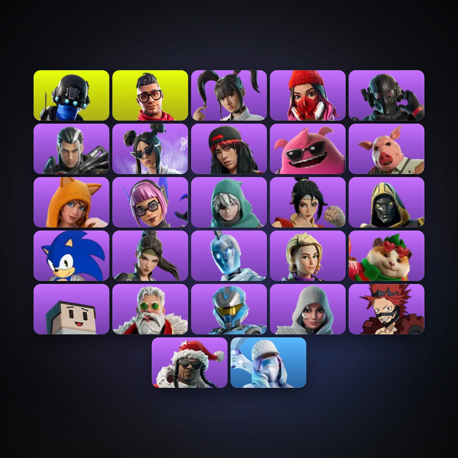 Fortnite | 27 Skins | 1K V-Bucks | Level 1170 | 142 Wins — HabibiAccounts