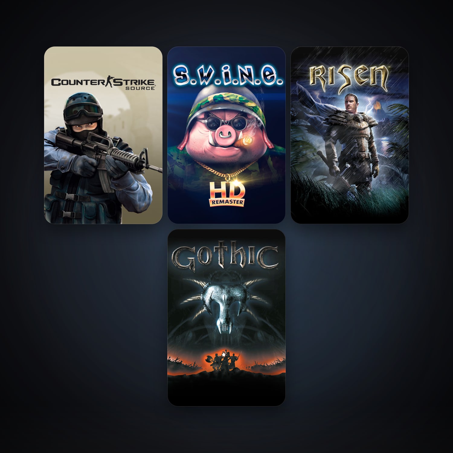 Counter-Strike: Source + Gothic II: Gold Edition, 7 games, clean — HabibiAccounts