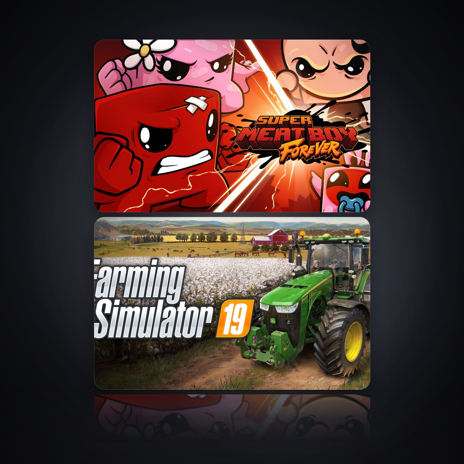 Super Meat Boy Forever & Farming Simulator 19 | 2 Games — HabibiAccounts