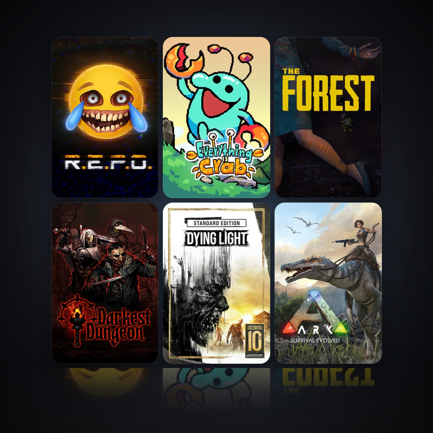 R.E.P.O. & Everything is Crab: The Animal Evolution Roguelite | 13 Games | Clean — HabibiAccounts