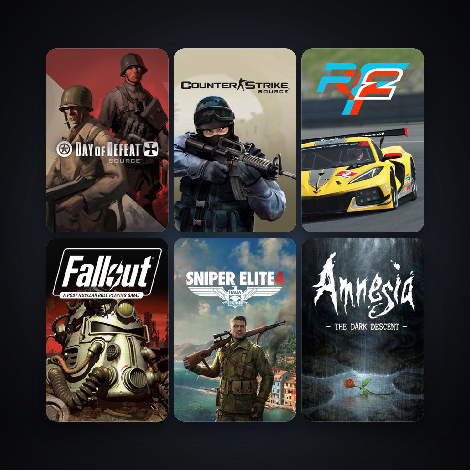 Counter-Strike: Source + Day of Defeat: Source, 8 games, clean — HabibiAccounts
