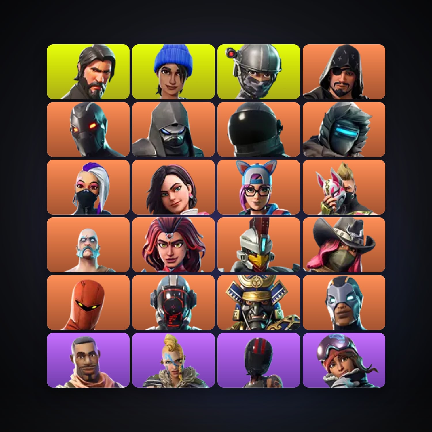 Fortnite locker — 49 skins — 750 V-Bucks — lvl 582 — HabibiAccounts
