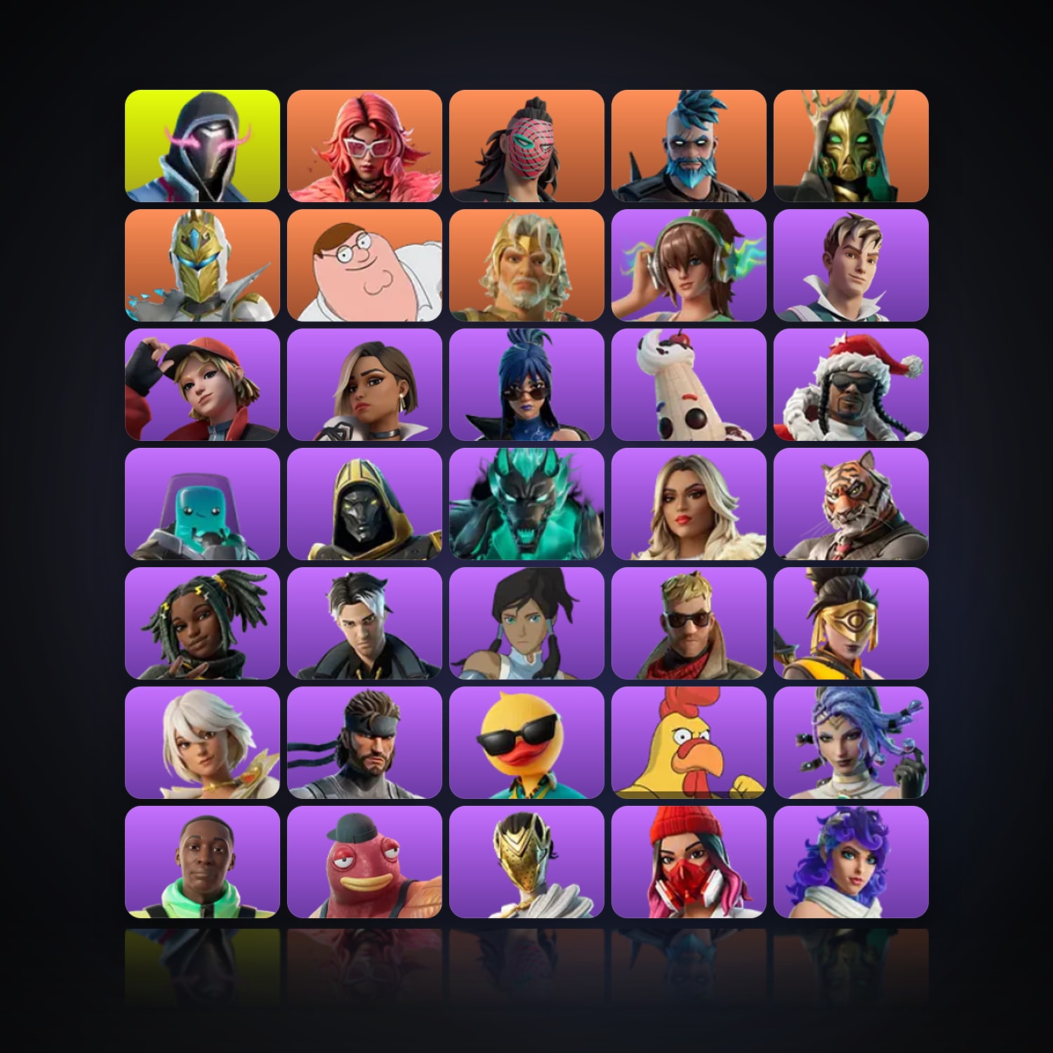 Fortnite | 53 Skins | 450 V-Bucks | Level 1482 | 64 Wins — HabibiAccounts