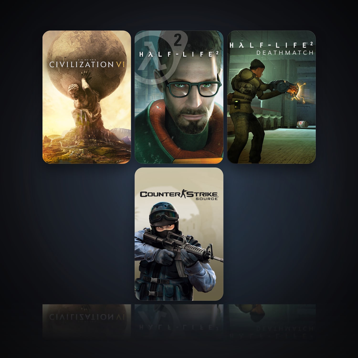 Sid Meier's Civilization VI & Half-Life 2 | Level 11 | 12 Games | Clean — HabibiAccounts