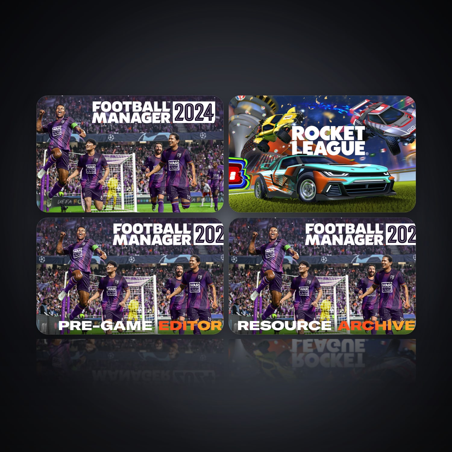 Football Manager 2024 & Rocket League | 4 Games — HabibiAccounts