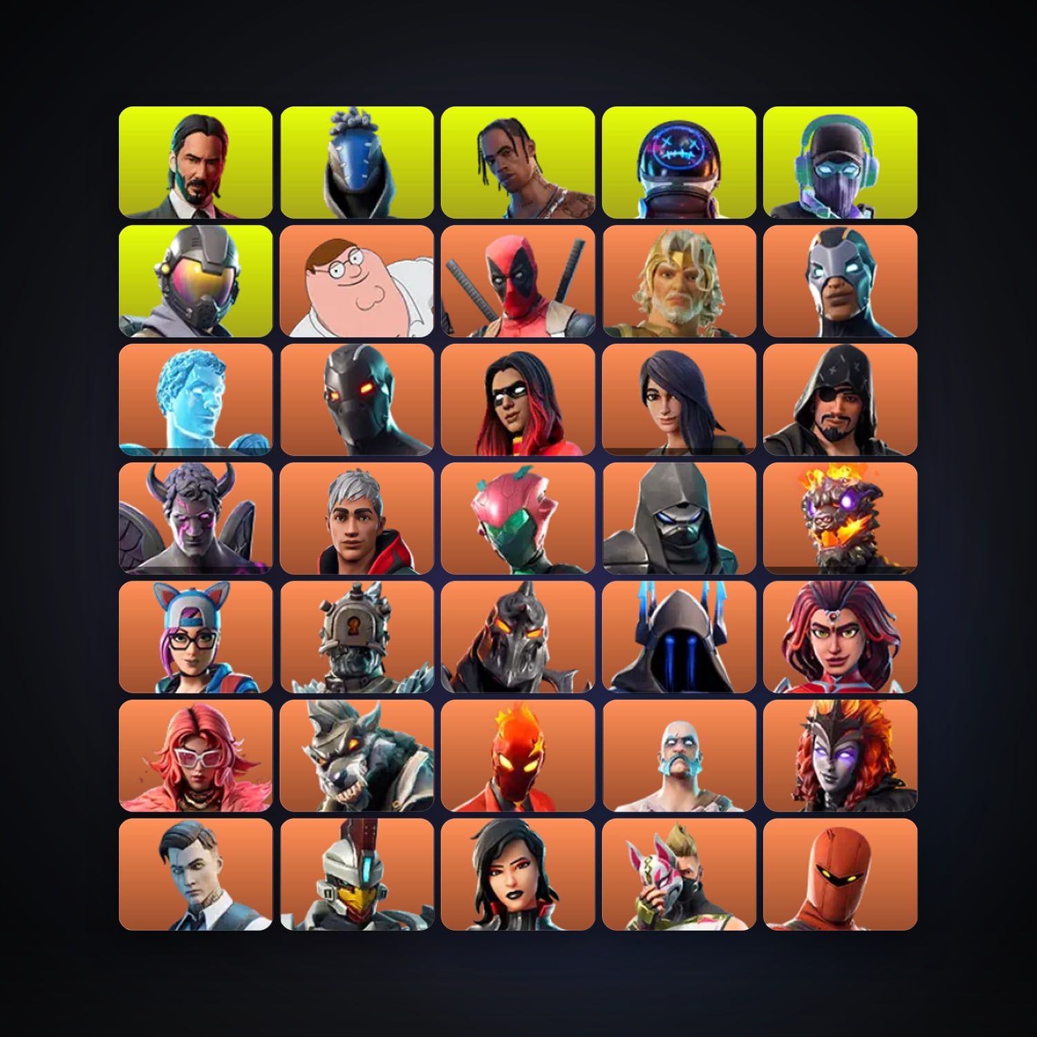 Fortnite locker — 310 skins — 850 V-Bucks — lvl 3194 — HabibiAccounts