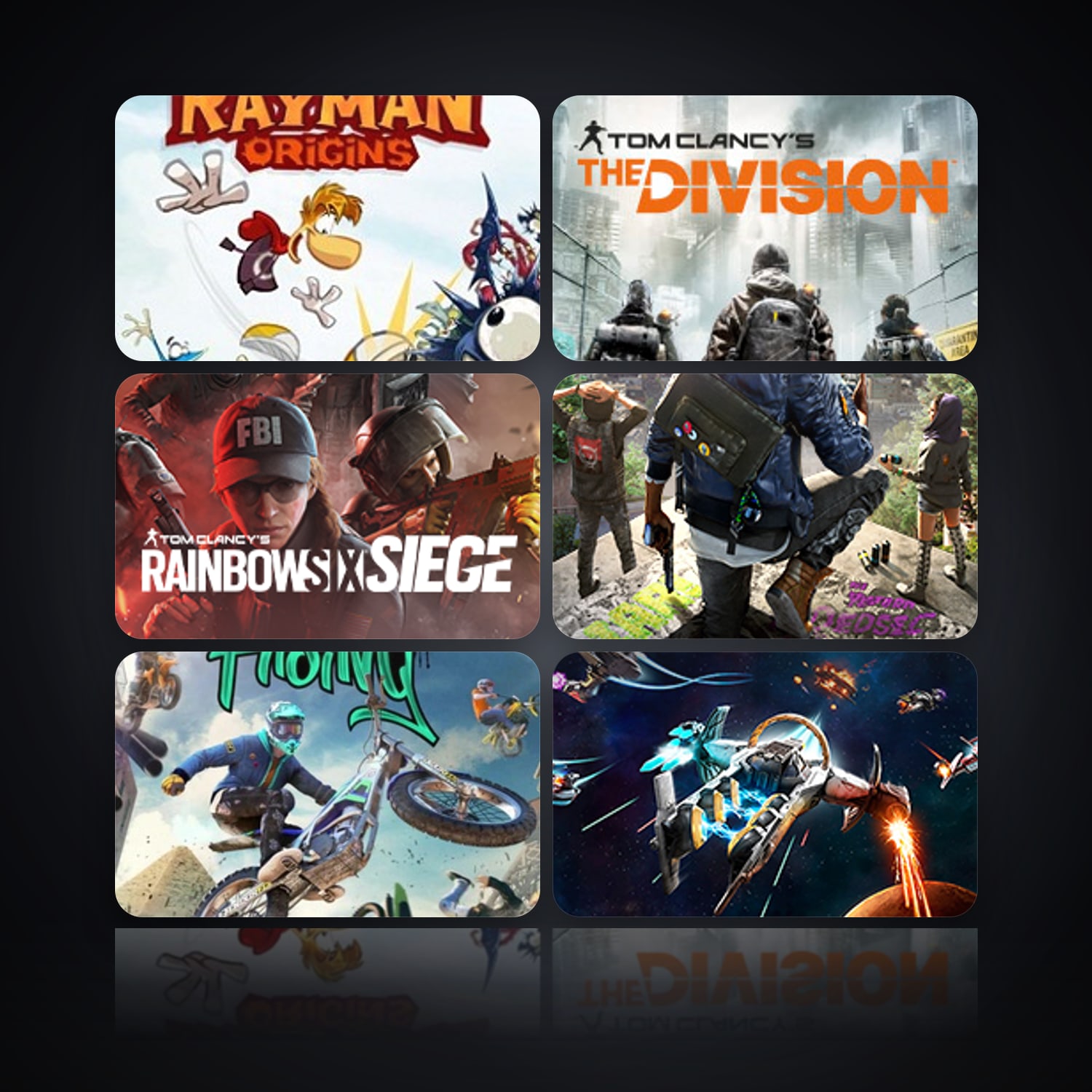 Rayman Origins & Tom Clancy's The Division | 8 Games | R6 3032 — HabibiAccounts
