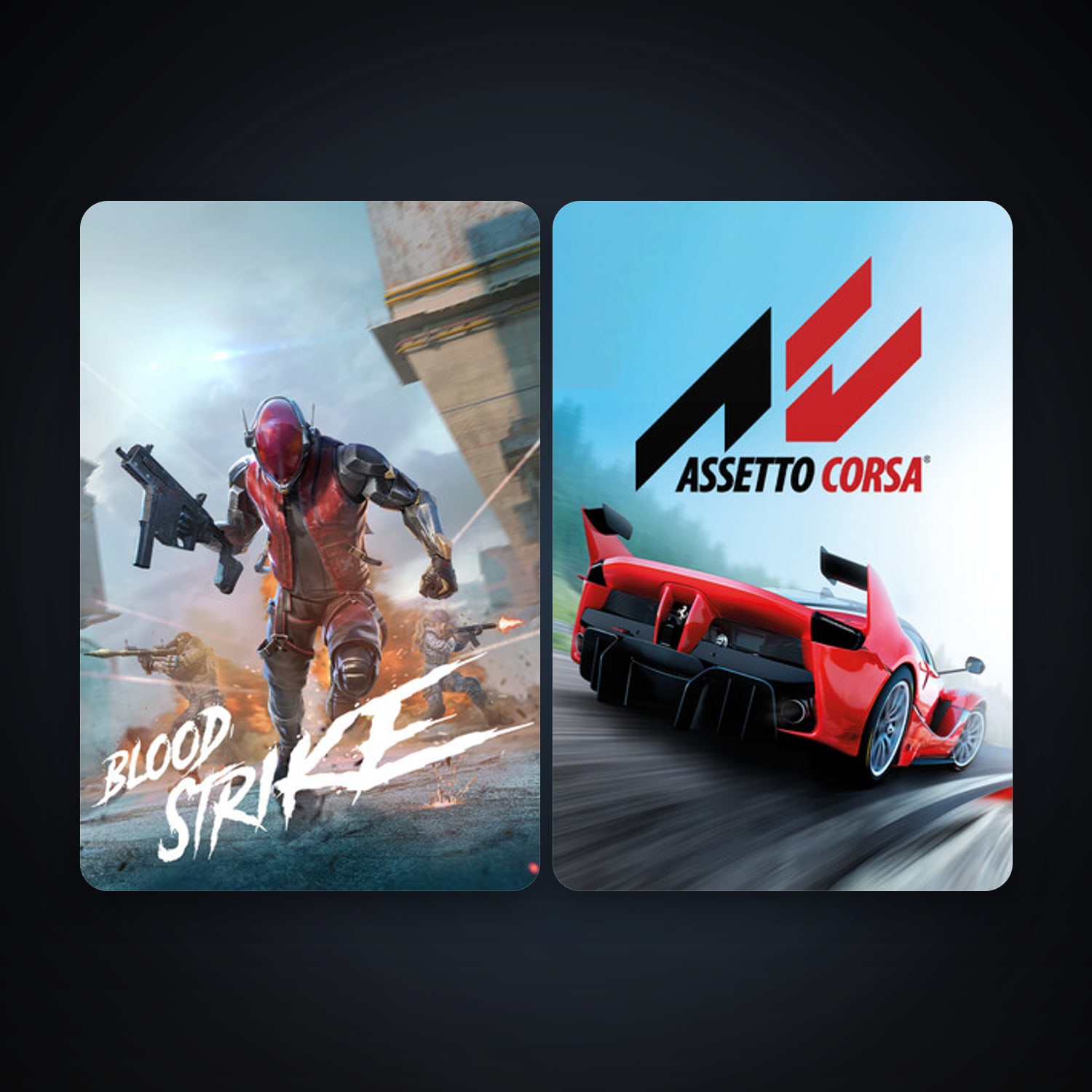 Assetto Corsa + Blood Strike, 7 games, clean — HabibiAccounts