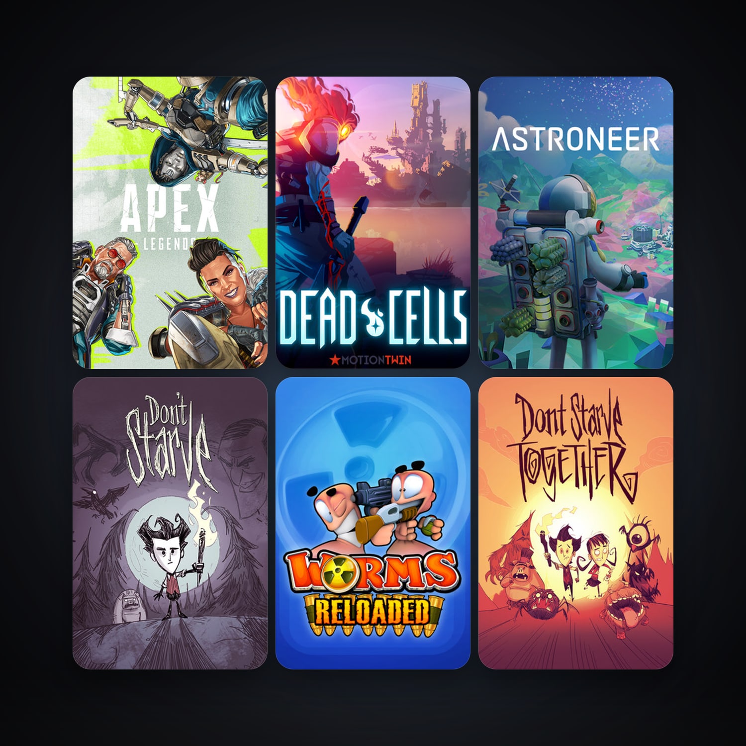 Worms Reloaded + Don't Starve, 7 games, clean — HabibiAccounts