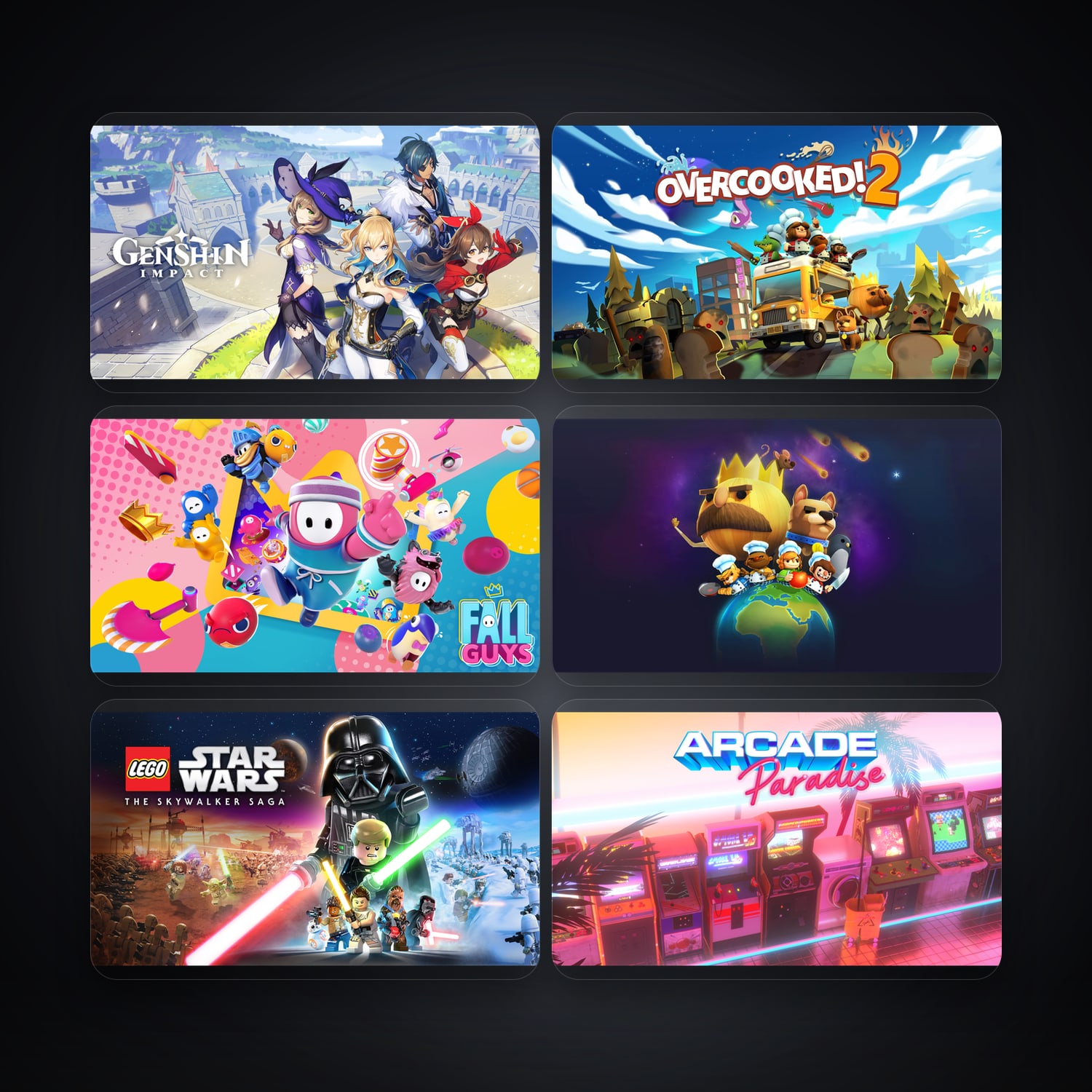 Genshin Impact & Overcooked! 2 | 46 Games — HabibiAccounts