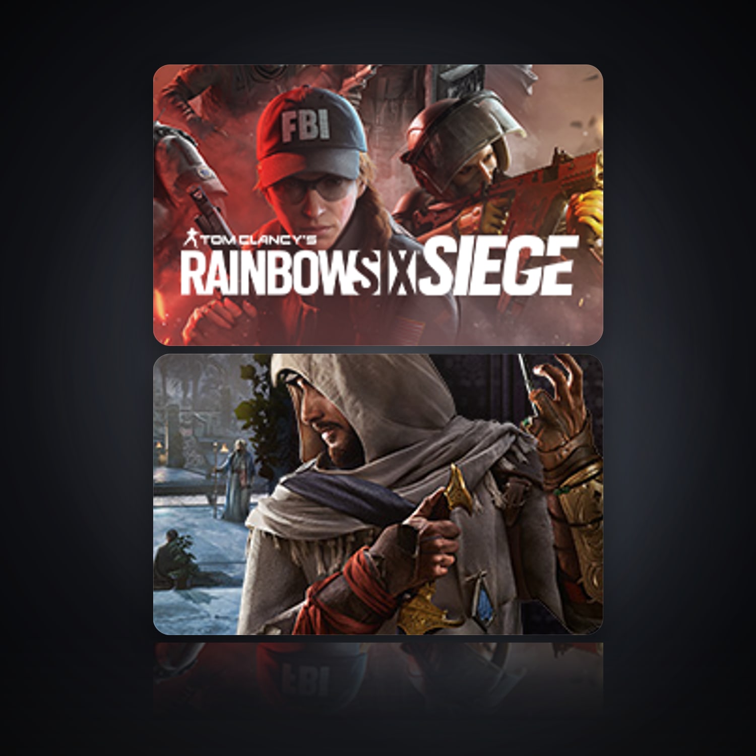 Tom Clancy's Rainbow Six Siege & Assassin's Creed Mirage | 2 Games — HabibiAccounts