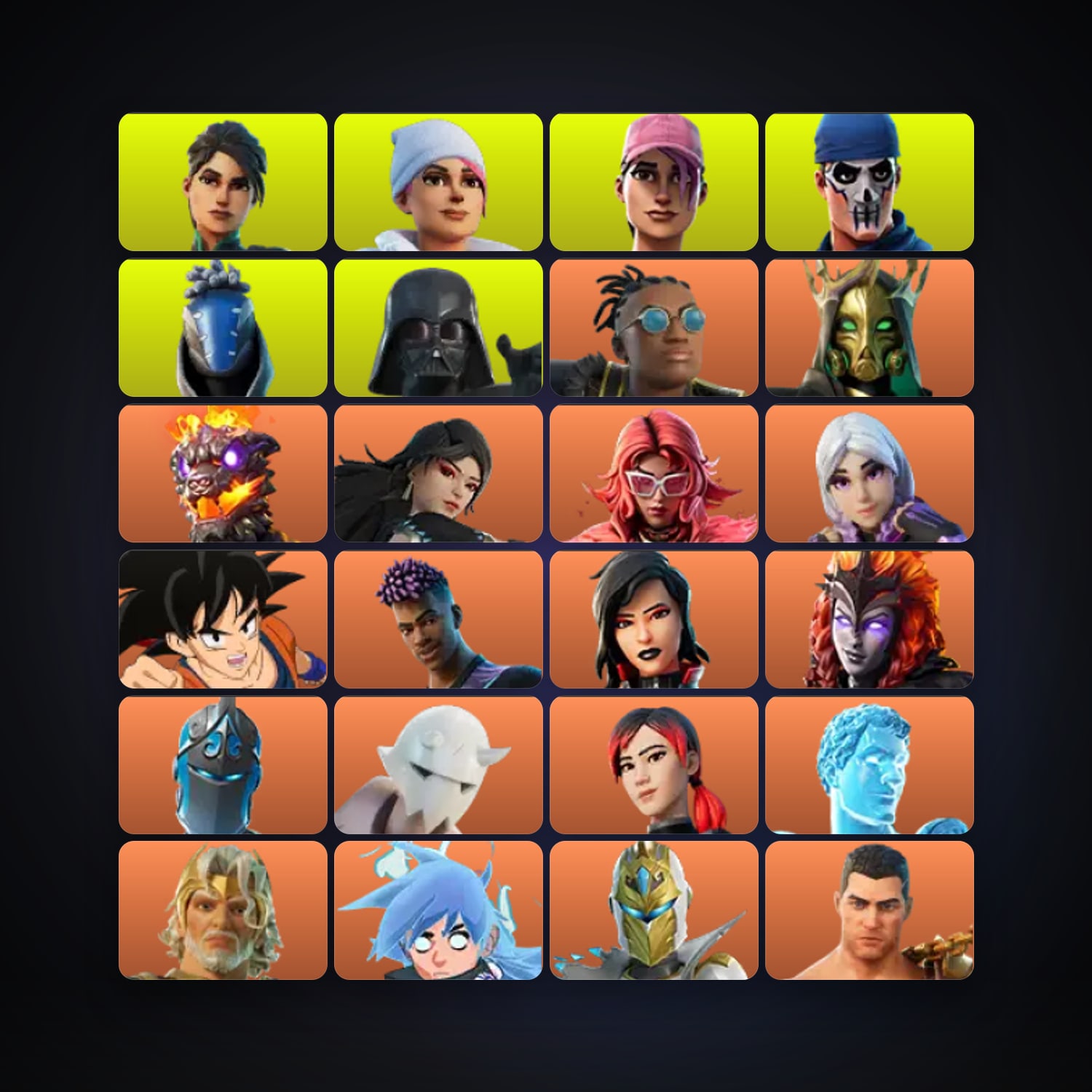 Fortnite locker — 382 skins — 100 V-Bucks — lvl 5197 — HabibiAccounts