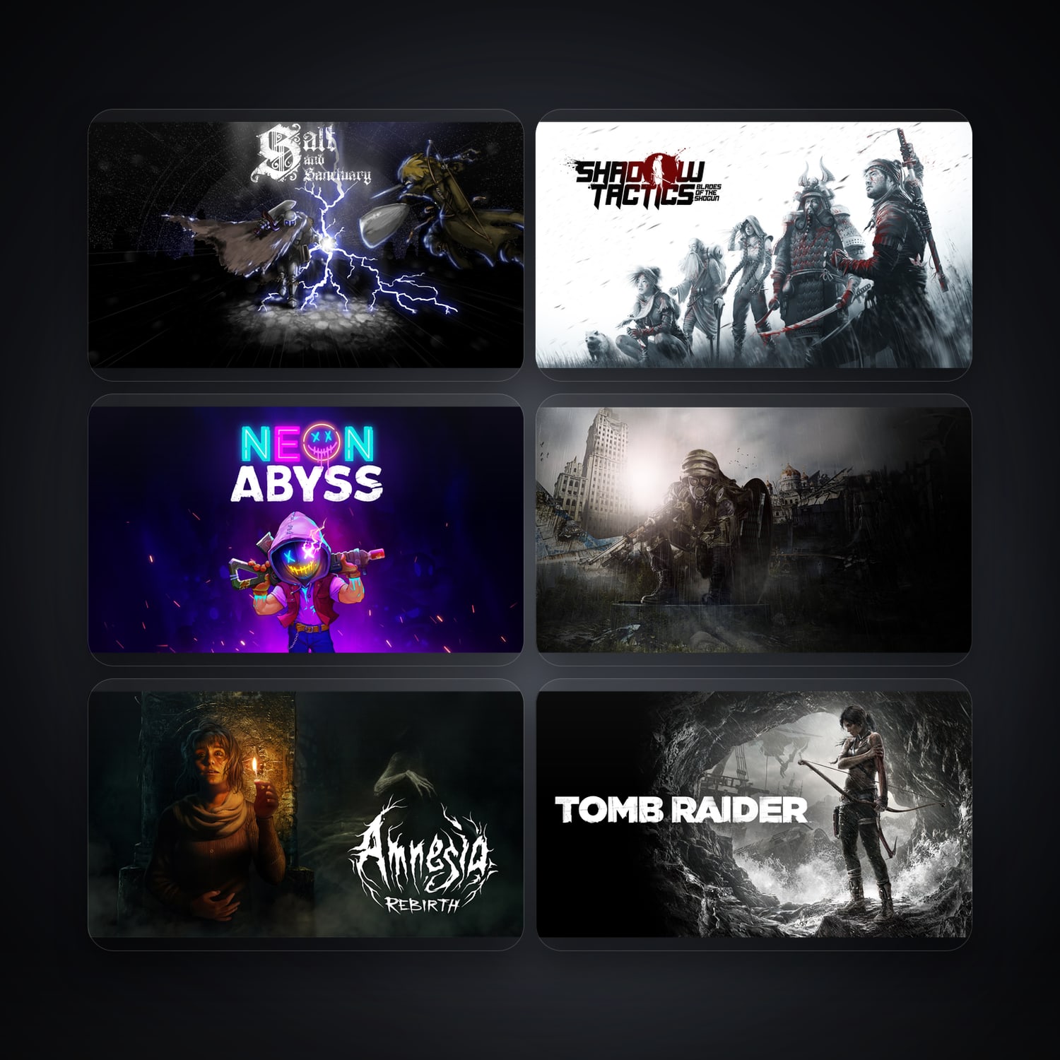 هالحساب إبك فيه Salt and Sanctuary وShadow Tactics: Blades of the Shogun، BR، 97 ألعاب — HabibiAccounts