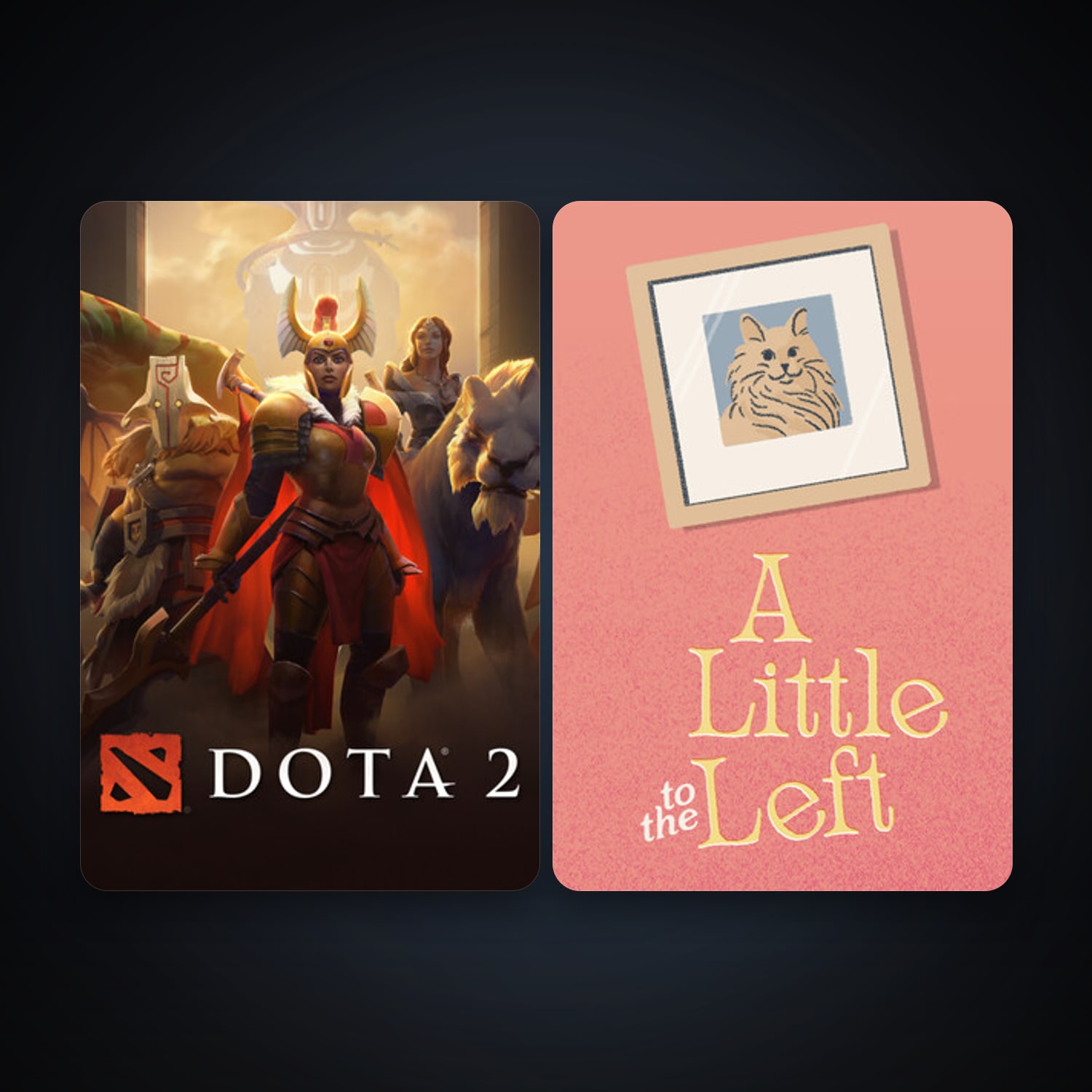 Dota 2 + A Little to the Left, 2 games, clean — HabibiAccounts
