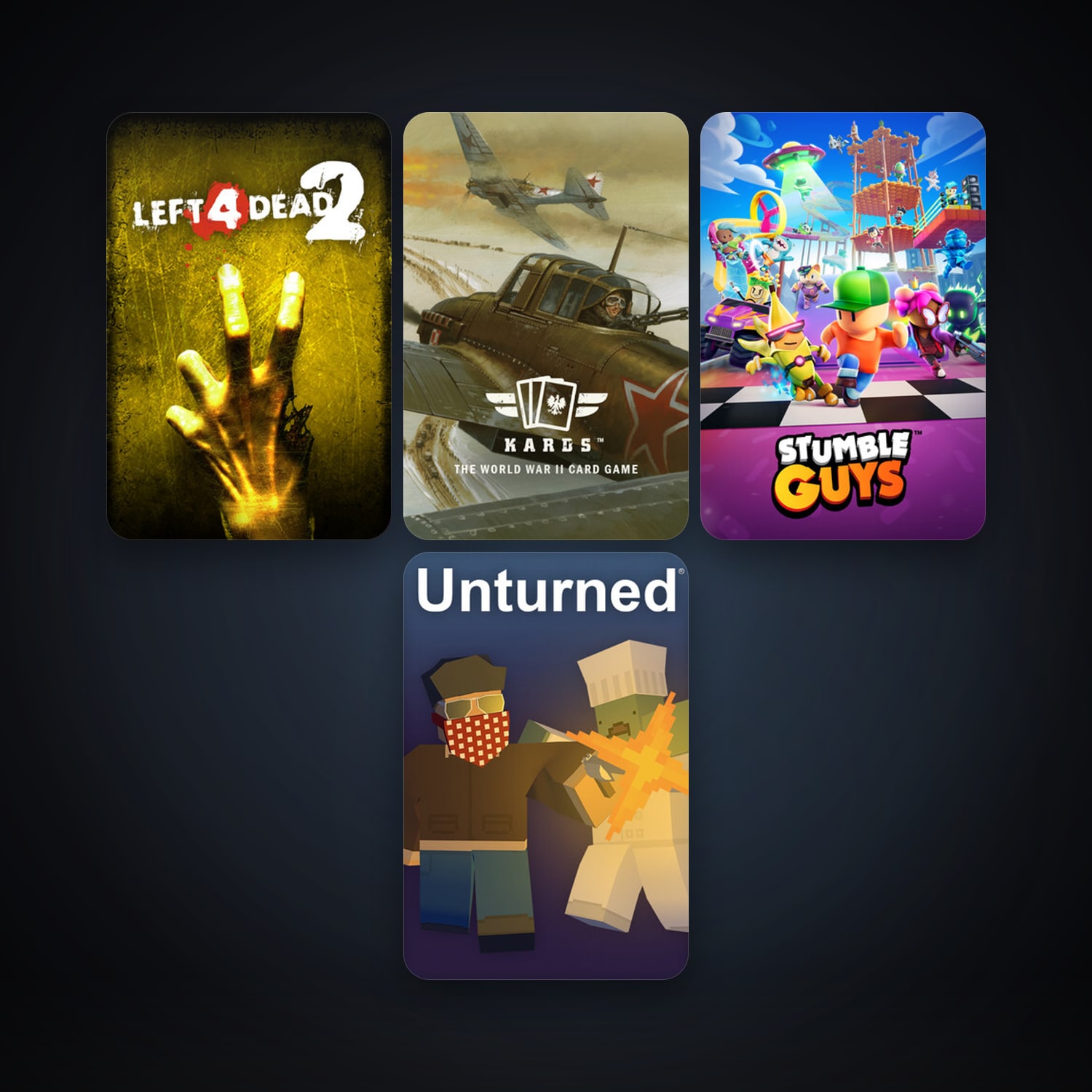 Left 4 Dead 2 + Unturned, 16 games, clean — HabibiAccounts