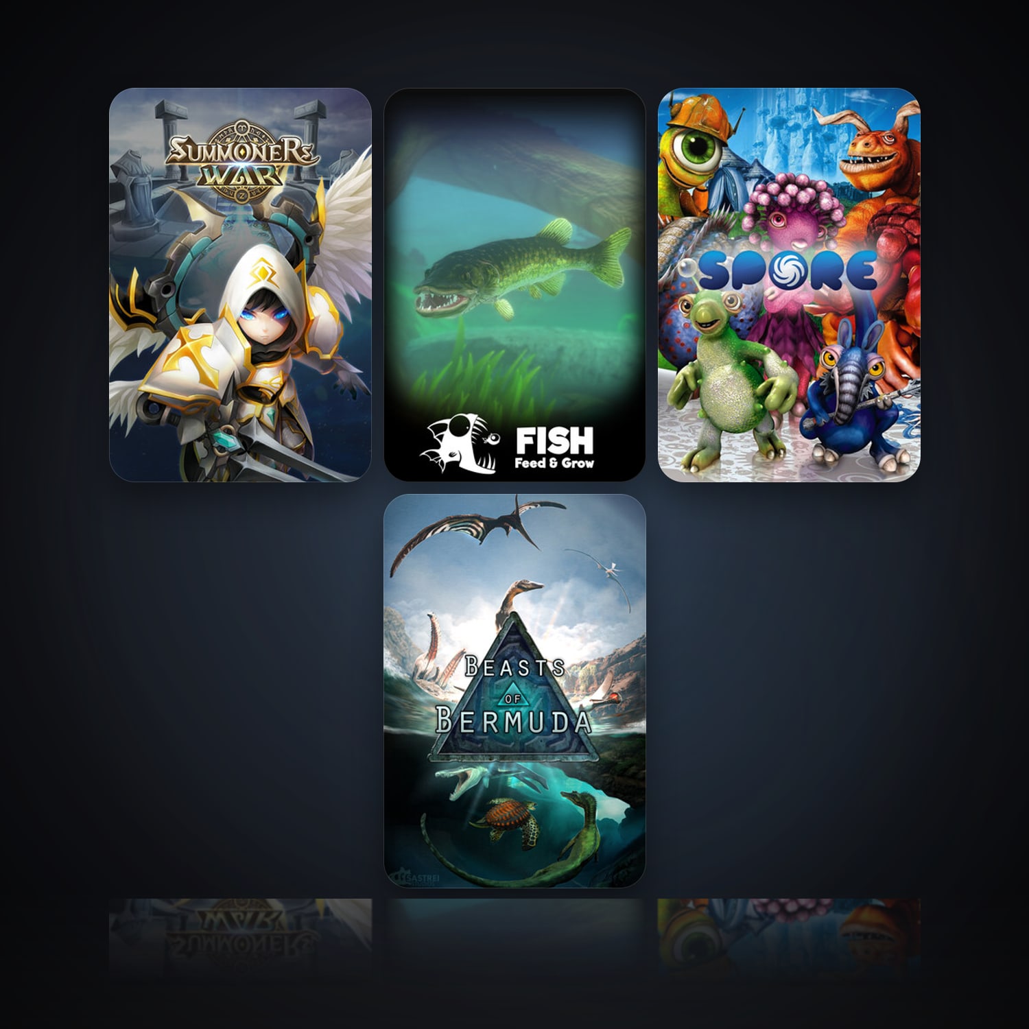 Summoners War & Feed and Grow: Fish — HabibiAccounts