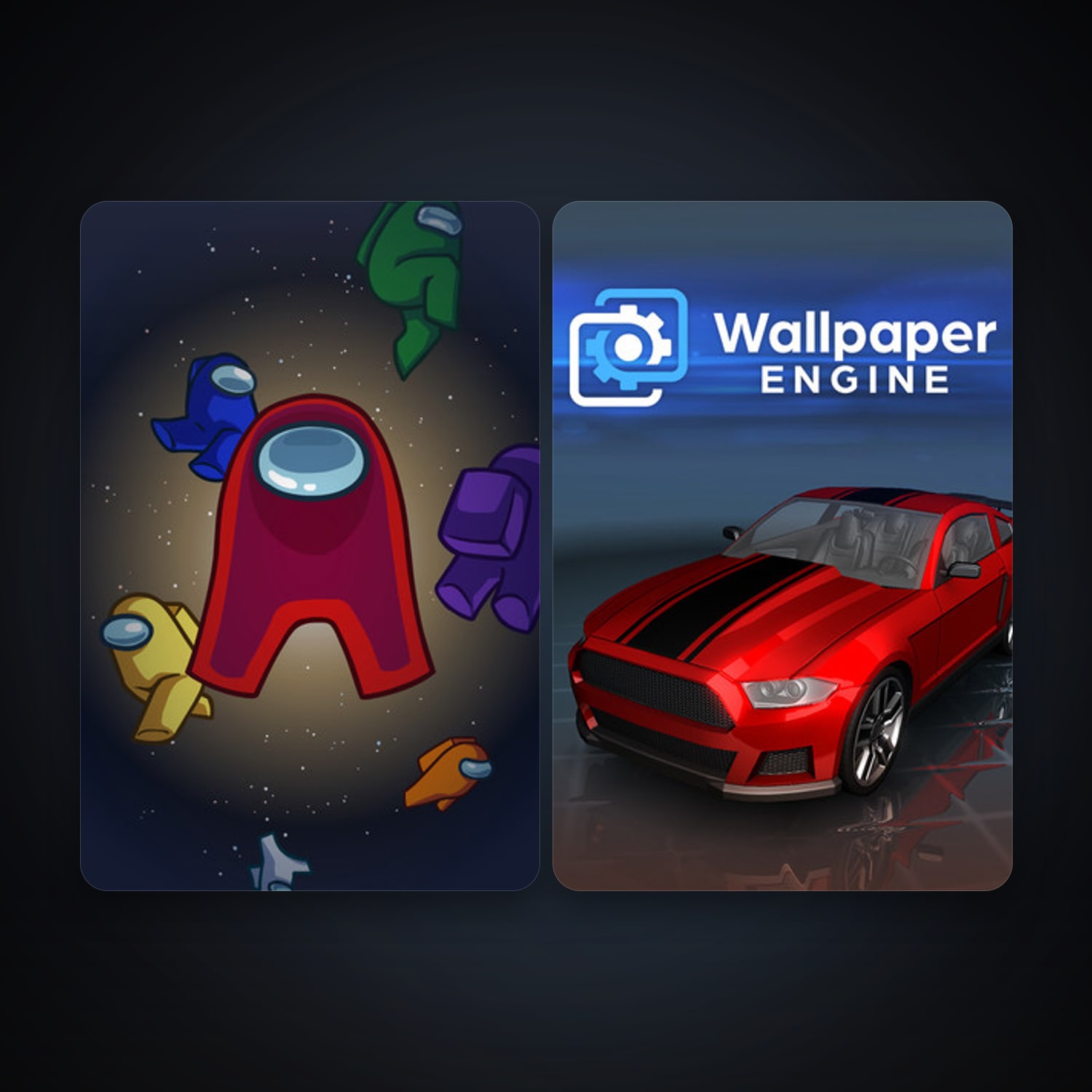 Wallpaper Engine + Among Us, 4 games, clean — HabibiAccounts